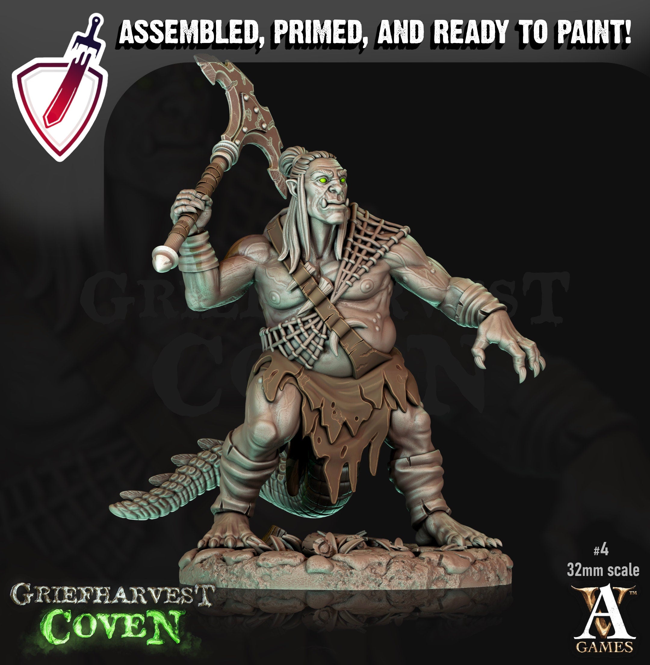 Defiled Hagservants | Miniatures by Archvillain Games | Resin Mini for Tabletop Gaming, D&D, Pathfinder, Painting | Assembled and Primed - Brush and Battle