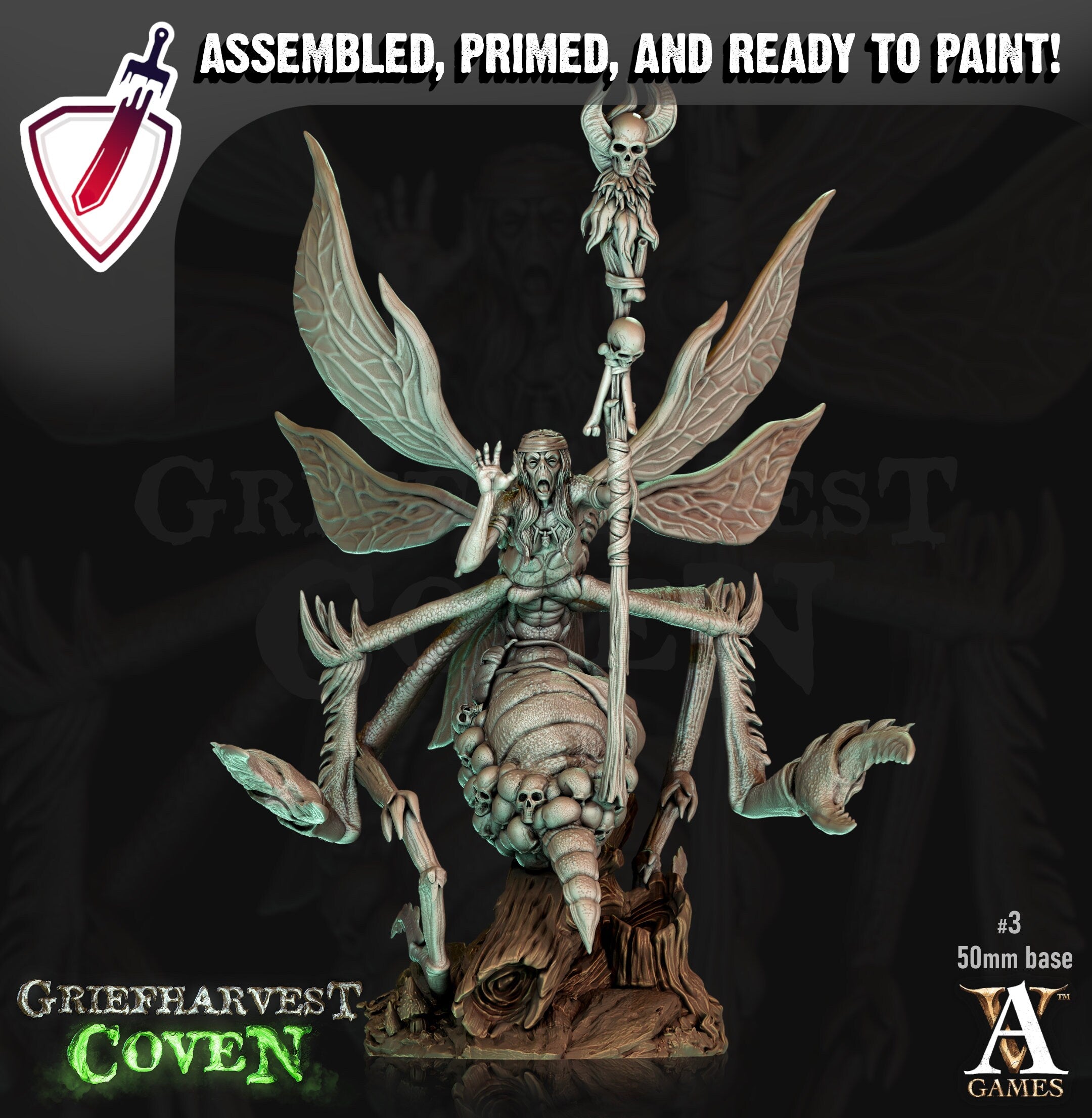 Wailwasps | Miniatures by Archvillain Games | Resin Mini for Tabletop Gaming, D&D, Pathfinder, Painting | Assembled and Primed - Brush and Battle