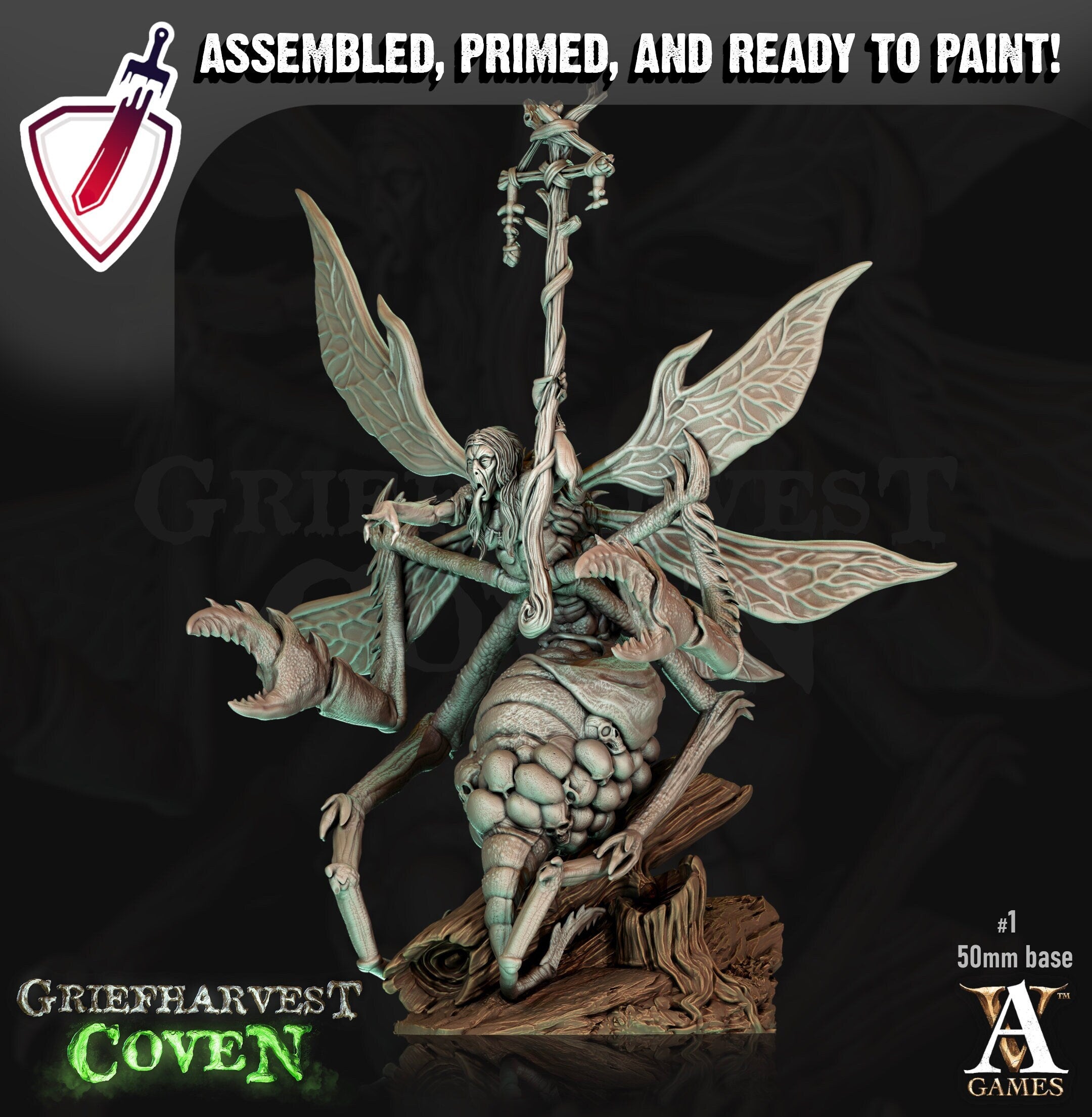 Wailwasps | Miniatures by Archvillain Games | Resin Mini for Tabletop Gaming, D&D, Pathfinder, Painting | Assembled and Primed - Brush and Battle