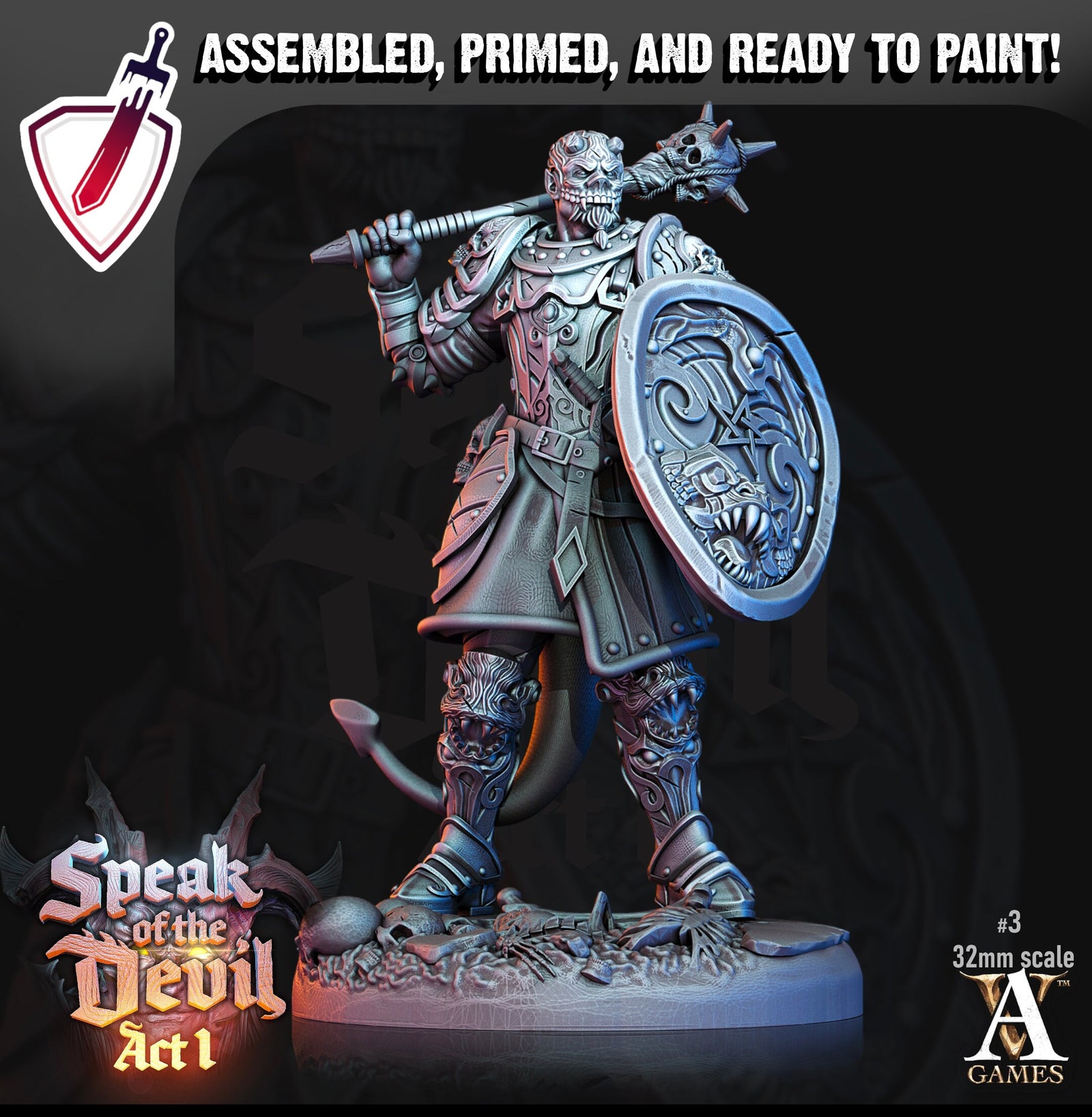 Hellfire Inquisitor | Miniatures by Archvillain Games | Resin Mini for Tabletop Gaming, D&D, Pathfinder, Painting | Assembled and Primed - Brush and Battle