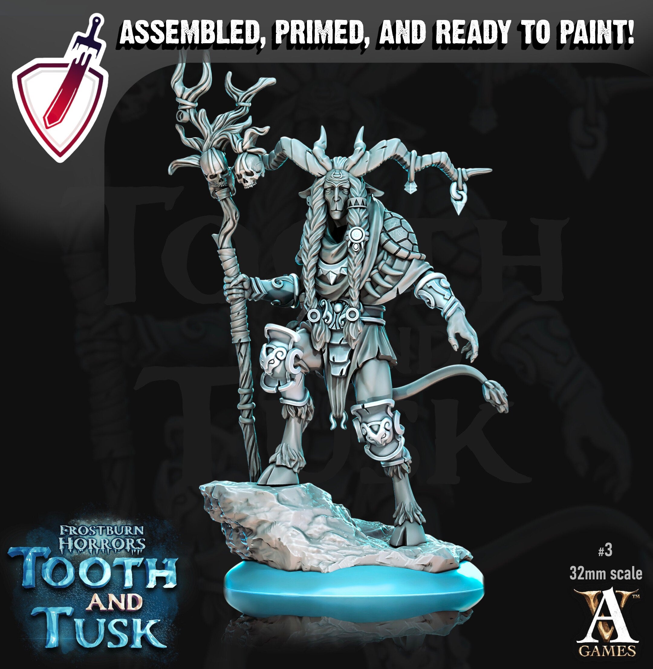 Ovis | Miniatures by Archvillain Games | Resin Mini for Tabletop Gaming, D&D, Pathfinder, Painting | Assembled and Primed - Brush and Battle