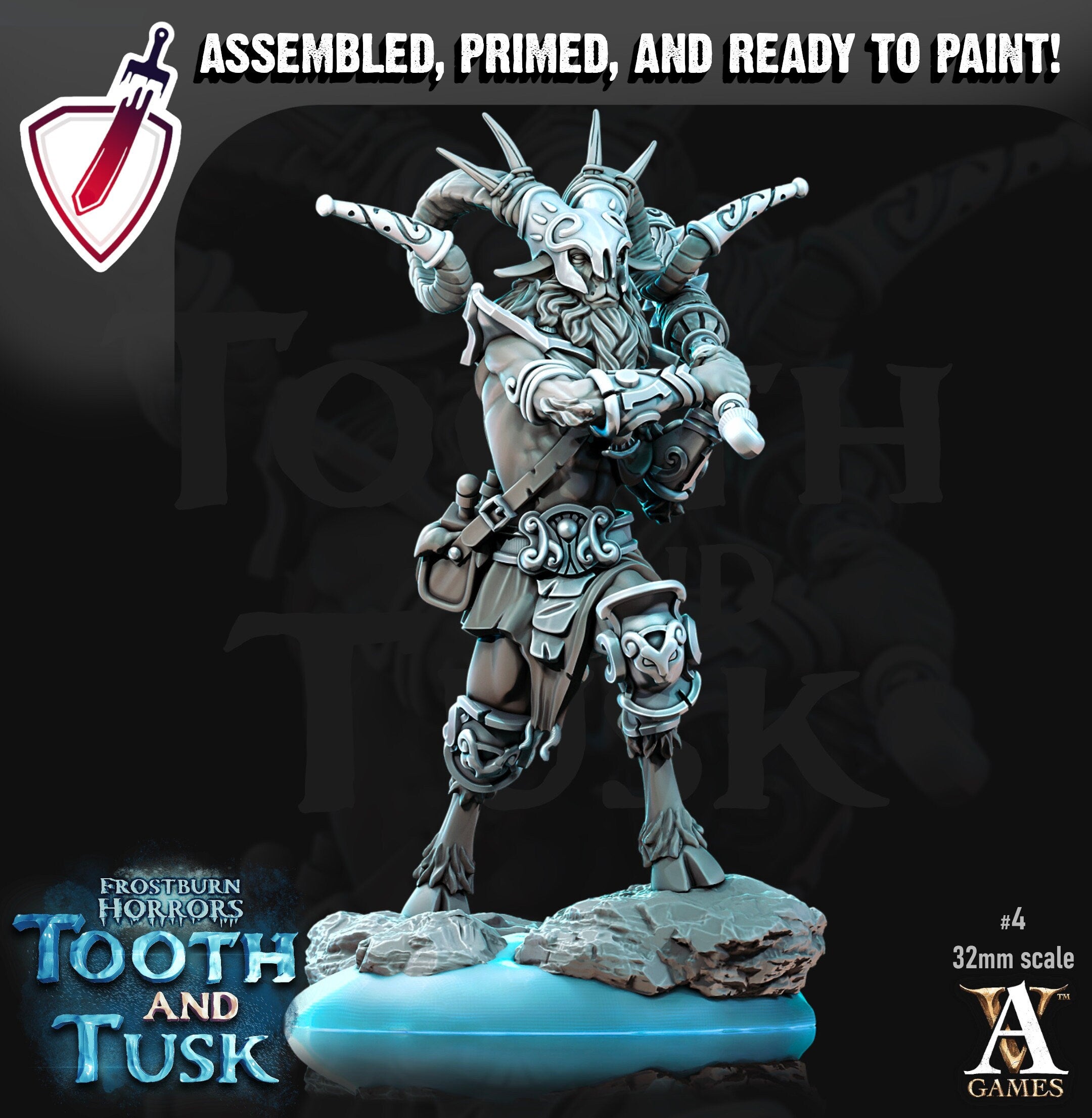 Ovis | Miniatures by Archvillain Games | Resin Mini for Tabletop Gaming, D&D, Pathfinder, Painting | Assembled and Primed - Brush and Battle