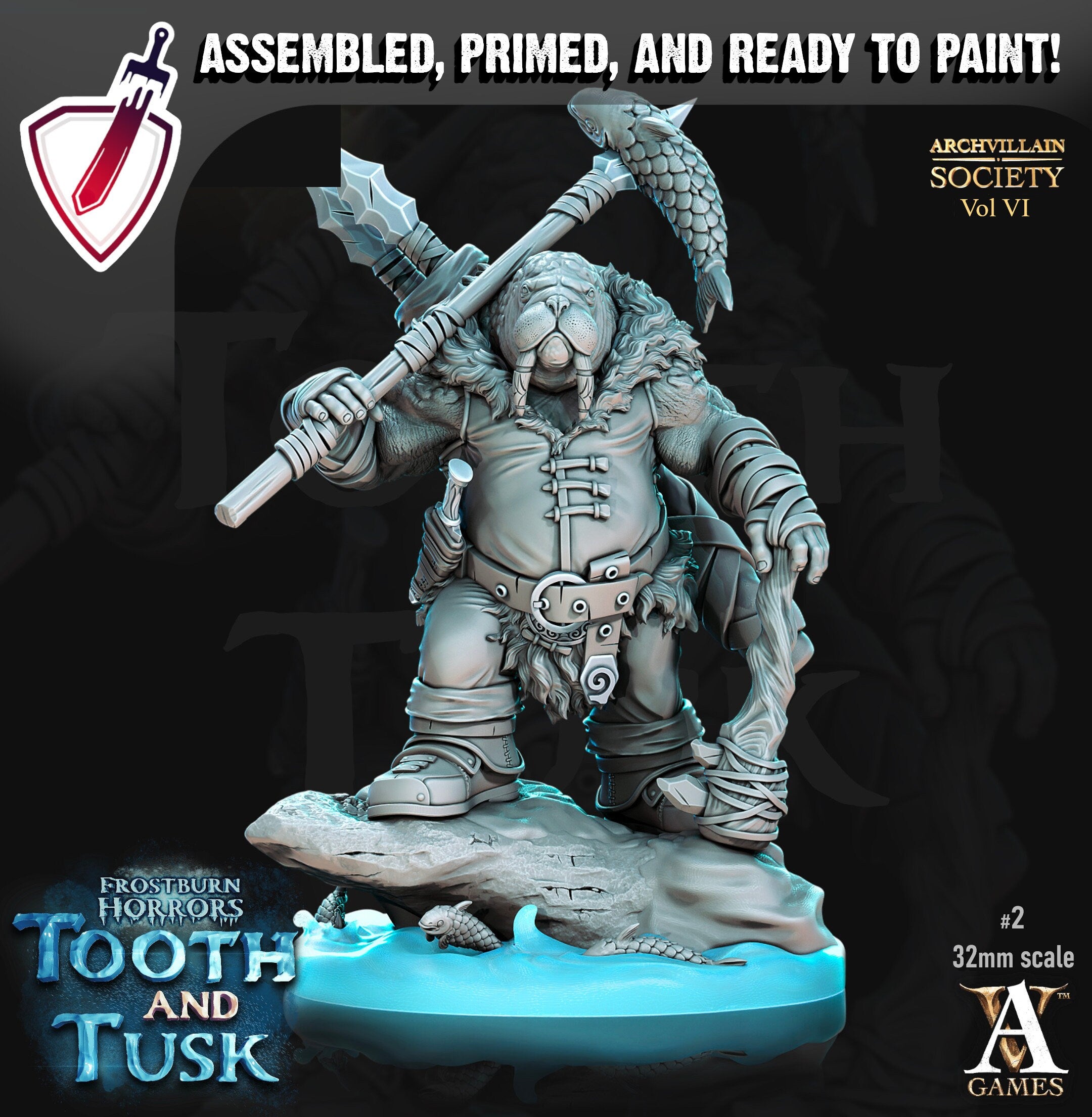 Heroes Vol. VI | Miniatures by Archvillain Games | Resin mini for tabletop gaming, D&D, Pathfinder, painting | Assembled and Primed - Brush and Battle