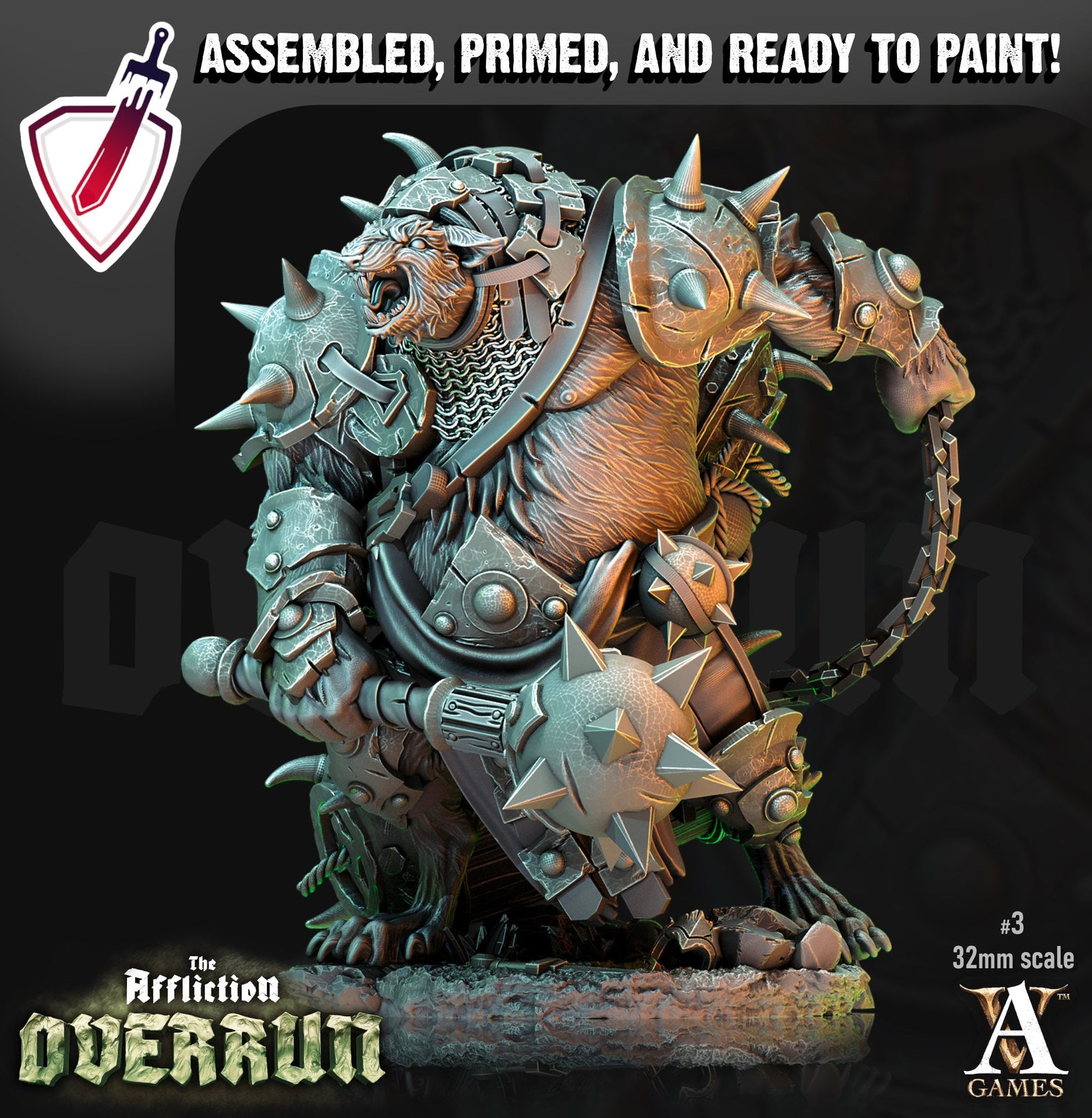 Rat Saboteurs | Miniatures by Archvillain Games | Resin Mini for Tabletop Gaming, D&D, Pathfinder, Painting | Assembled and Primed - Brush and Battle