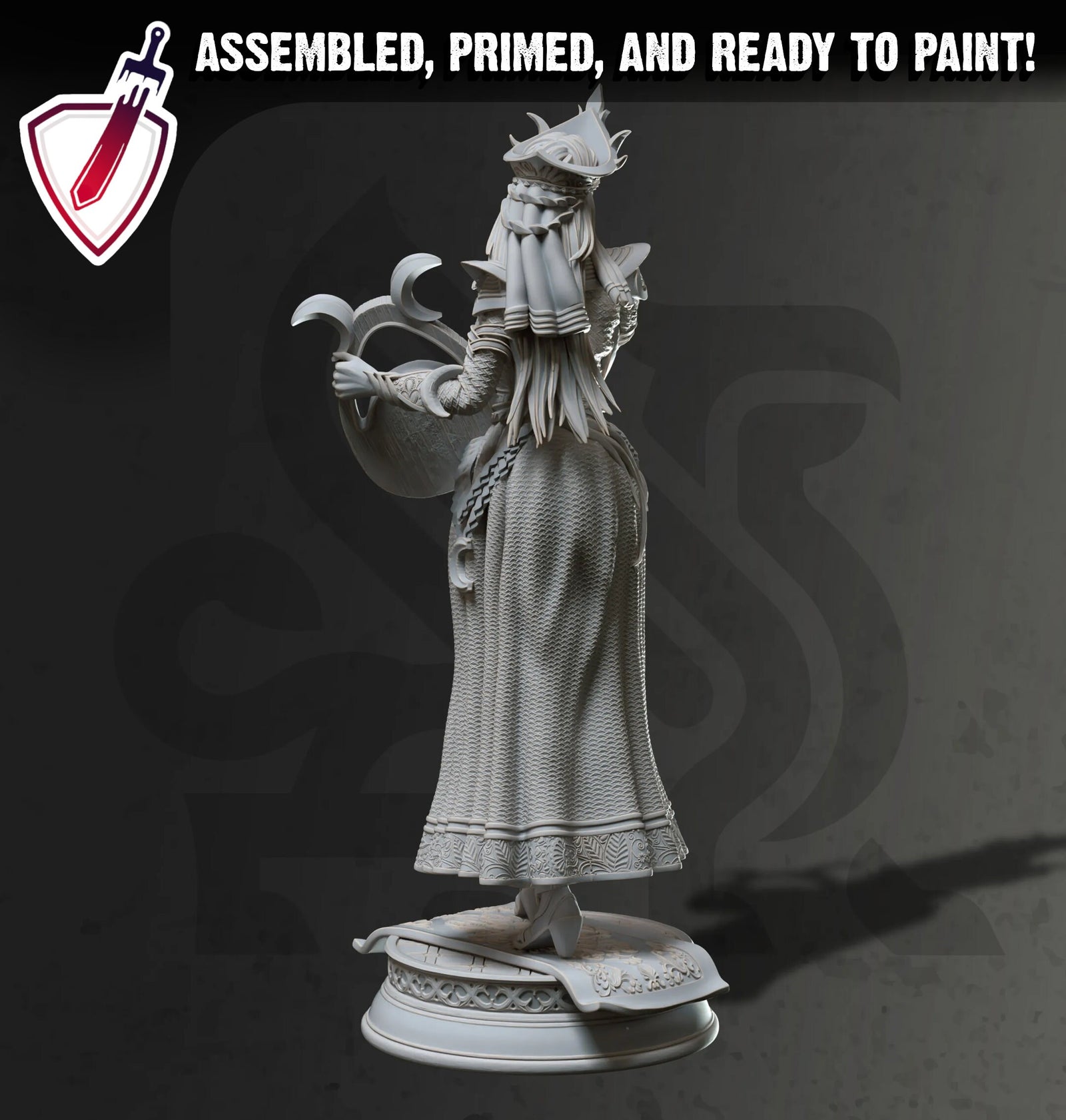 Glanbeli Human | Miniatures by DM Stash | Great for Tabletop Gaming, D&D, Pathfinder, and Painting | Assembled and Primed - Brush and Battle