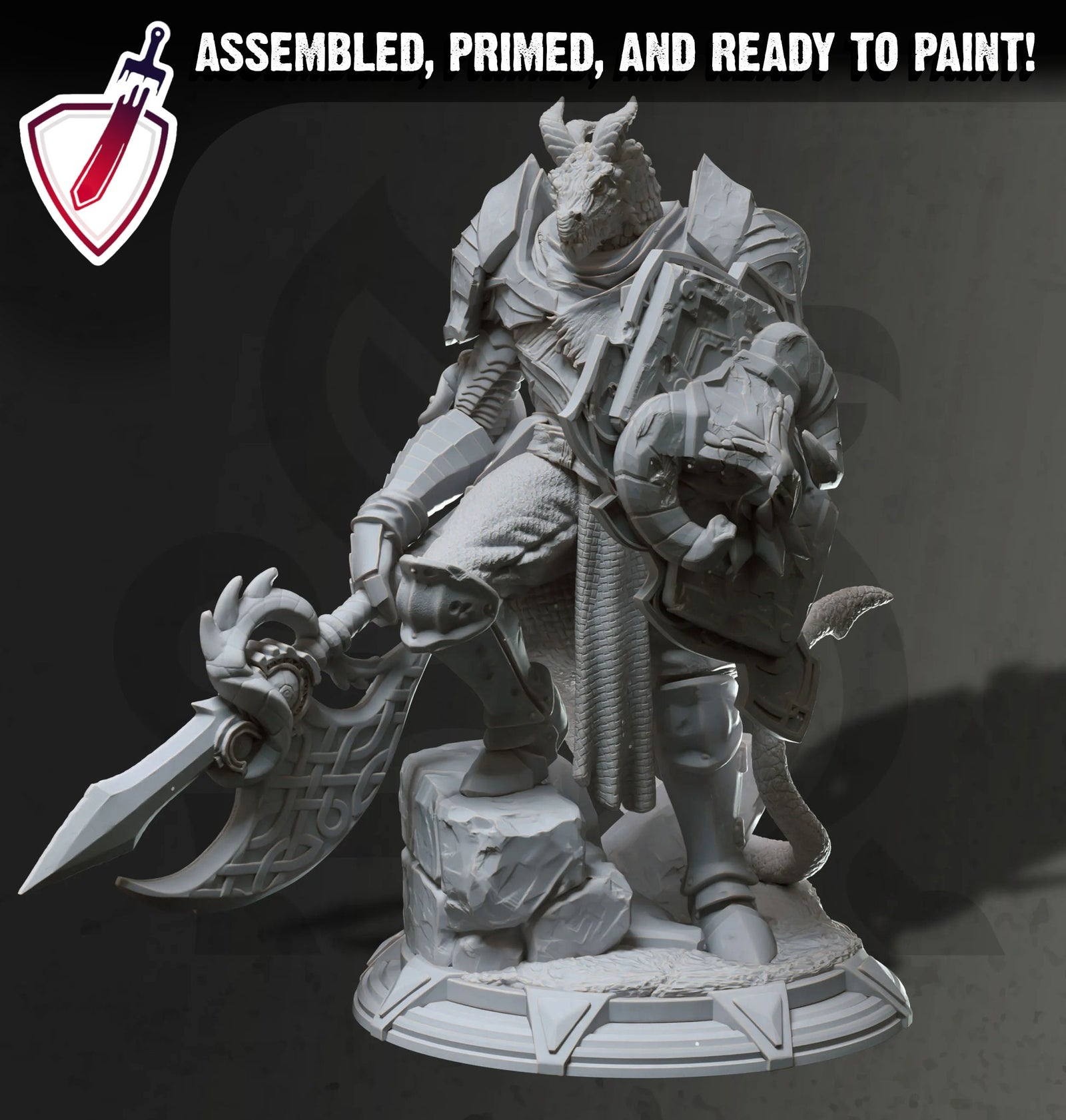 Tharvian | Miniatures by DM Stash | Great for Tabletop Gaming, D&D, Pathfinder, and Painting | Assembled and Primed - Brush and Battle
