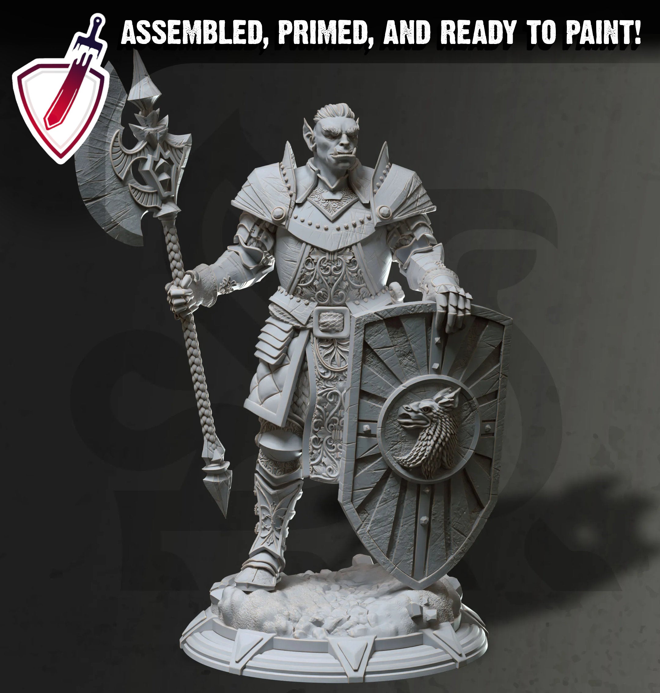 Trenon the Redeemed | Miniatures by DM Stash | Great for Tabletop Gaming, D&D, Pathfinder, and Painting | Assembled and Primed - Brush and Battle
