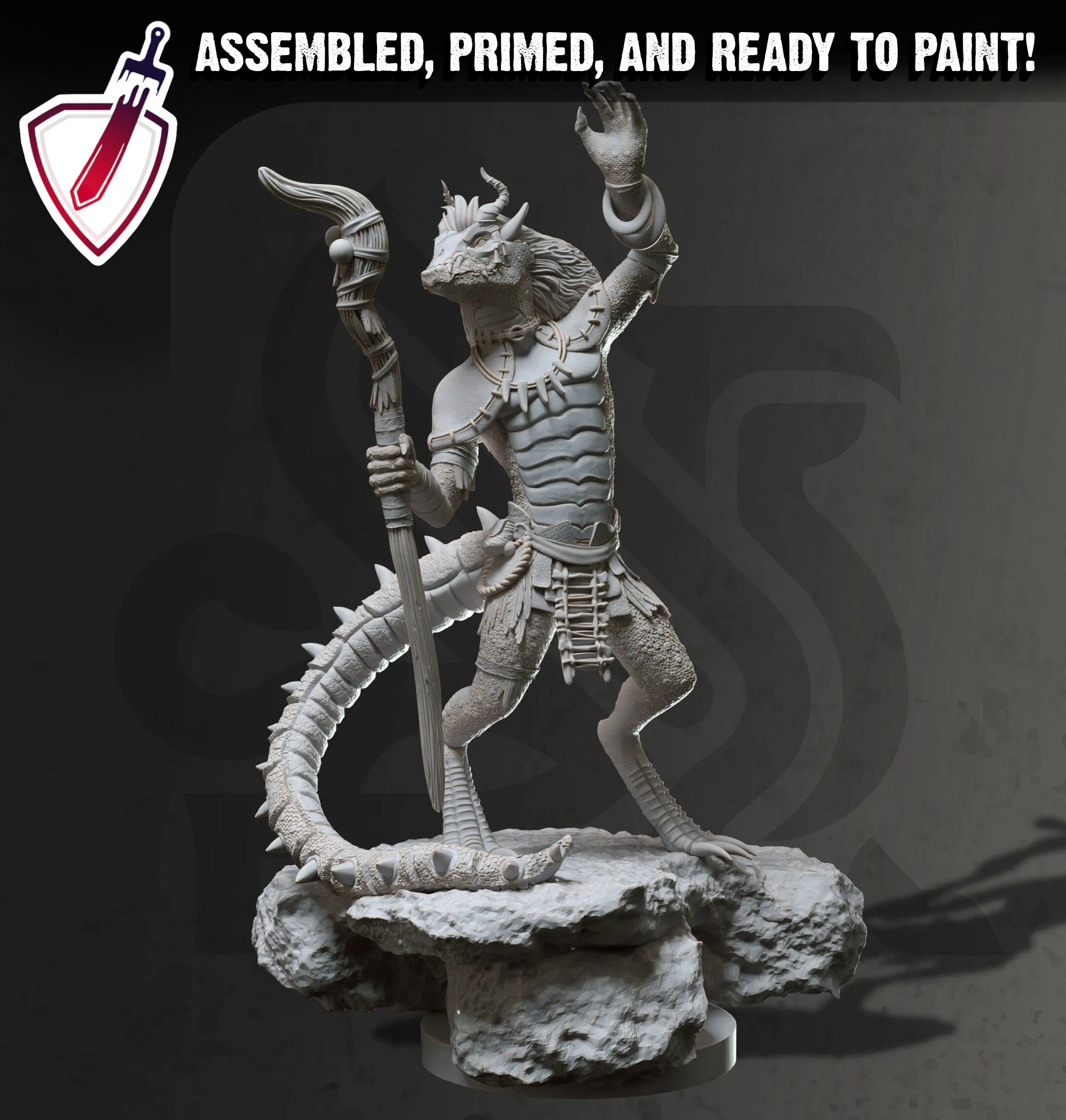 Bobodobo – Kobold Shaman | Miniatures by DM Stash | Great for Tabletop Gaming, D&D, Pathfinder, and Painting | Assembled and Primed - Brush and Battle