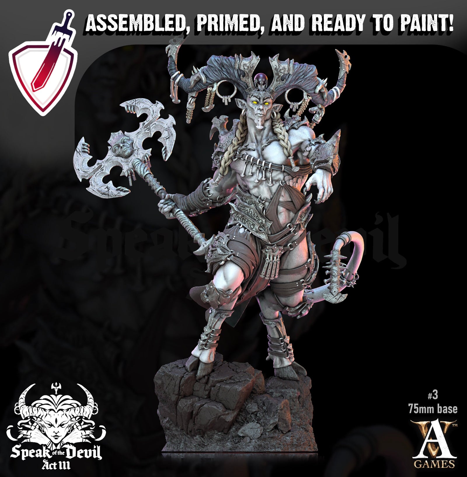 Anedos - The Lost Grace | Miniatures by Archvillain Games | Mini for tabletop gaming, D&D, Pathfinder, and painting | Assembled and Primed - Brush and Battle
