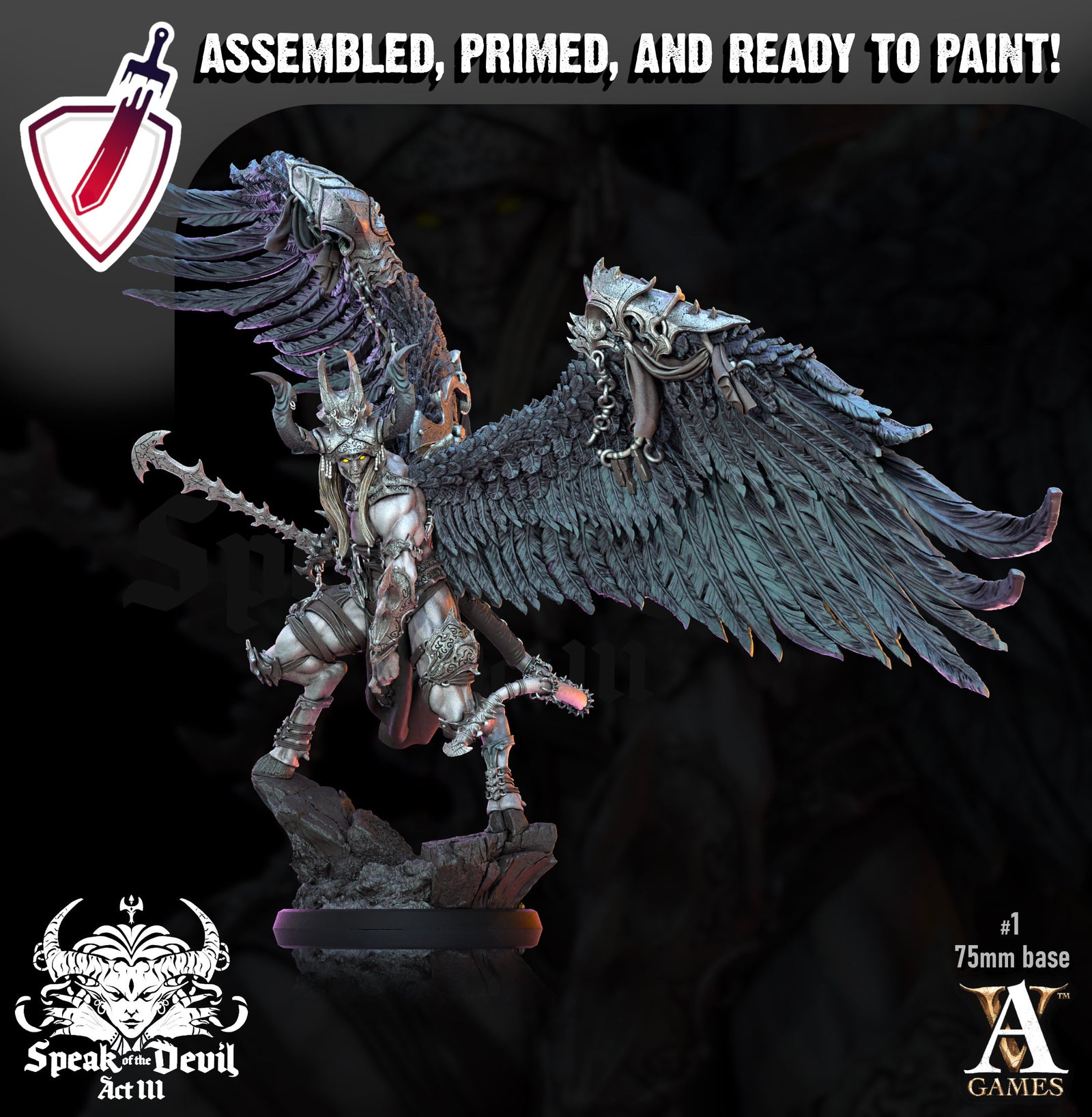 Anedos - The Lost Grace | Miniatures by Archvillain Games | Mini for tabletop gaming, D&D, Pathfinder, and painting | Assembled and Primed - Brush and Battle