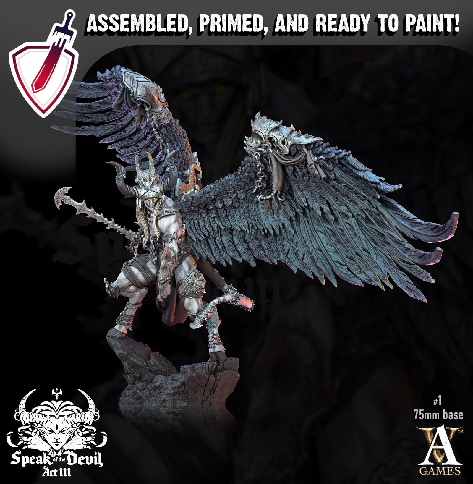 Anedos - The Lost Grace | Miniatures by Archvillain Games | Mini for tabletop gaming, D&D, Pathfinder, and painting | Assembled and Primed - Brush and Battle