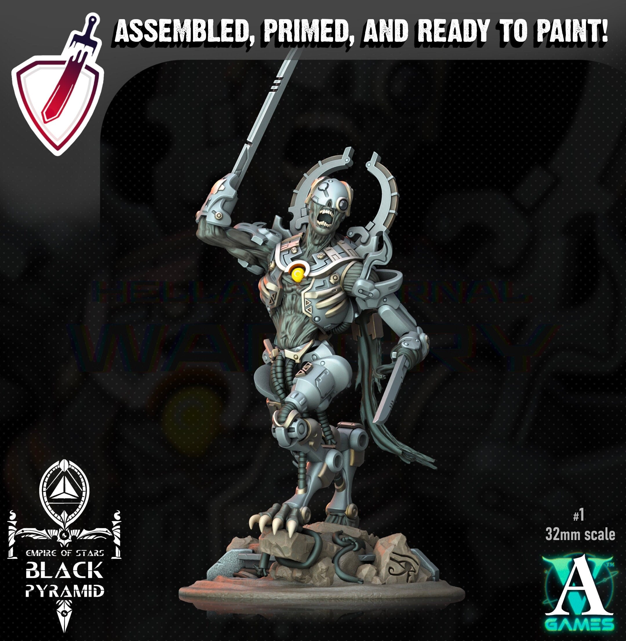 Keteph Knumhar | Miniatures by Archvillain Games | Resin Mini for Tabletop Gaming, D&D, Wargaming, Painting | Assembled and Primed