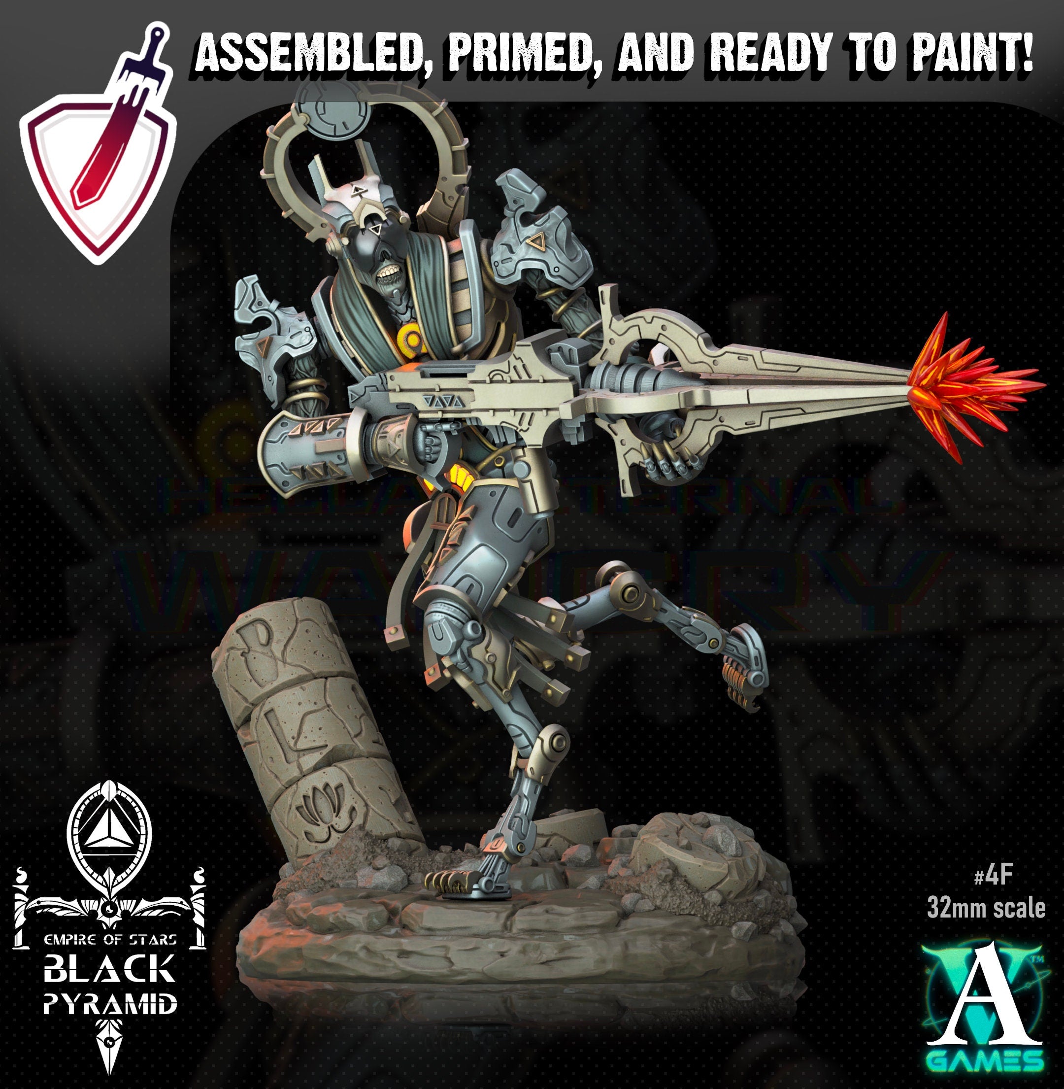 Keteph Ankhesh | Miniatures by Archvillain Games | Resin Mini for Tabletop Gaming, D&D, Wargaming, Painting | Assembled and Primed