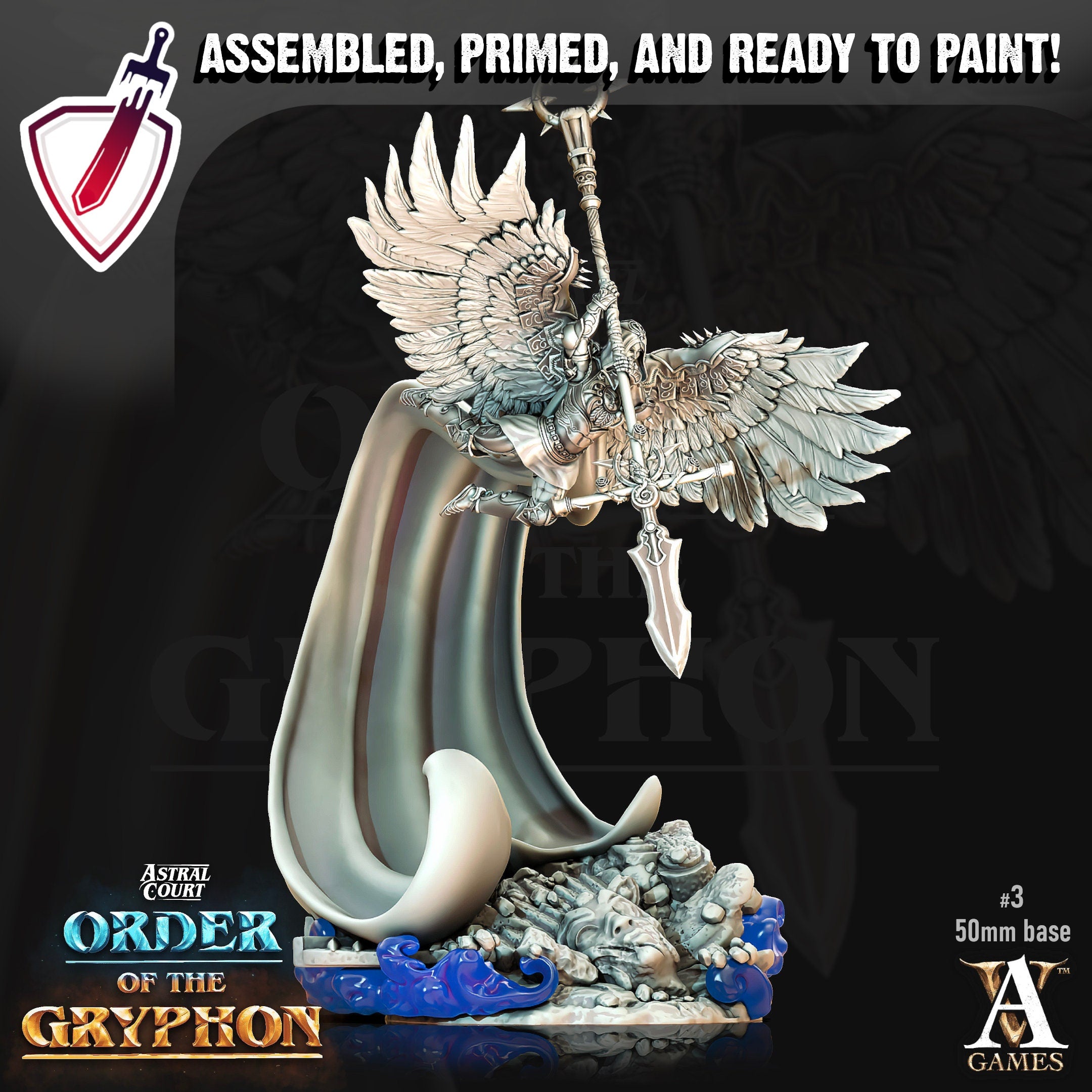 Judgement Devas | Miniatures by Archvillain Games | Resin Mini for Tabletop Gaming, D&D, Pathfinder, Painting | Assembled and Primed - Brush and Battle