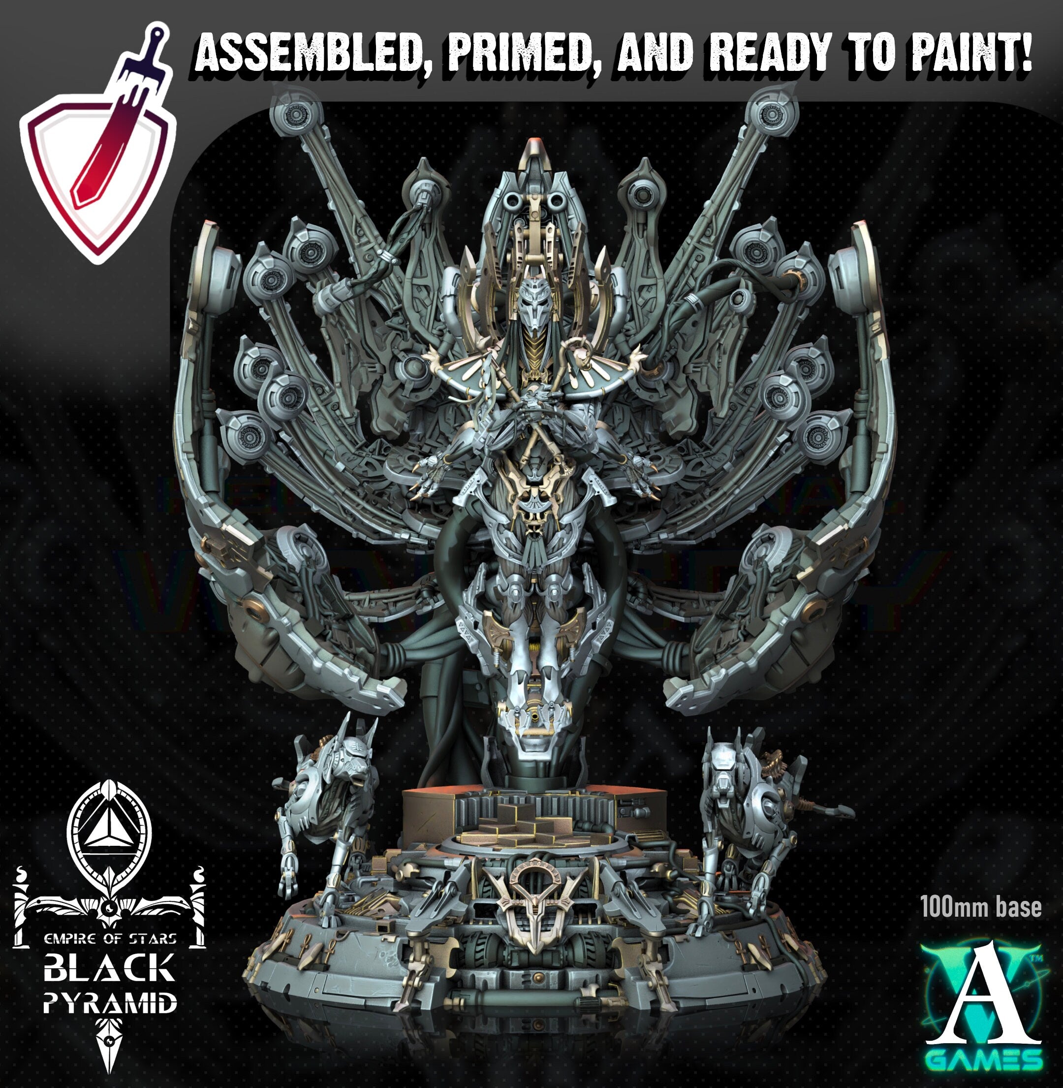 Keteph Divinity | (Massive) Miniature by Archvillain Games | Mini for tabletop gaming, D&D, Pathfinder, painting | Assembled + Primed - Brush and Battle