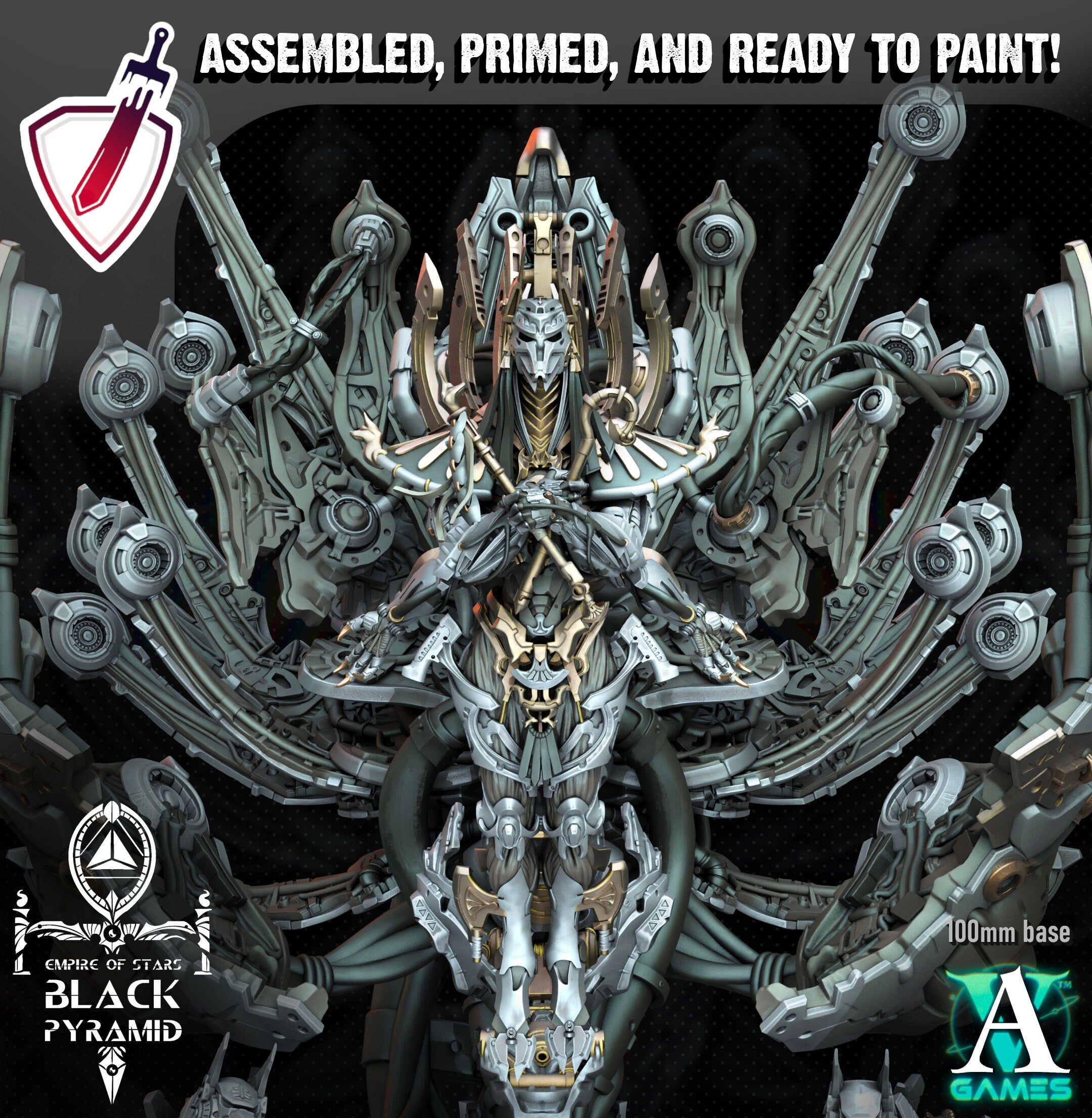 Keteph Divinity | (Massive) Miniature by Archvillain Games | Mini for tabletop gaming, D&D, Pathfinder, painting | Assembled + Primed - Brush and Battle