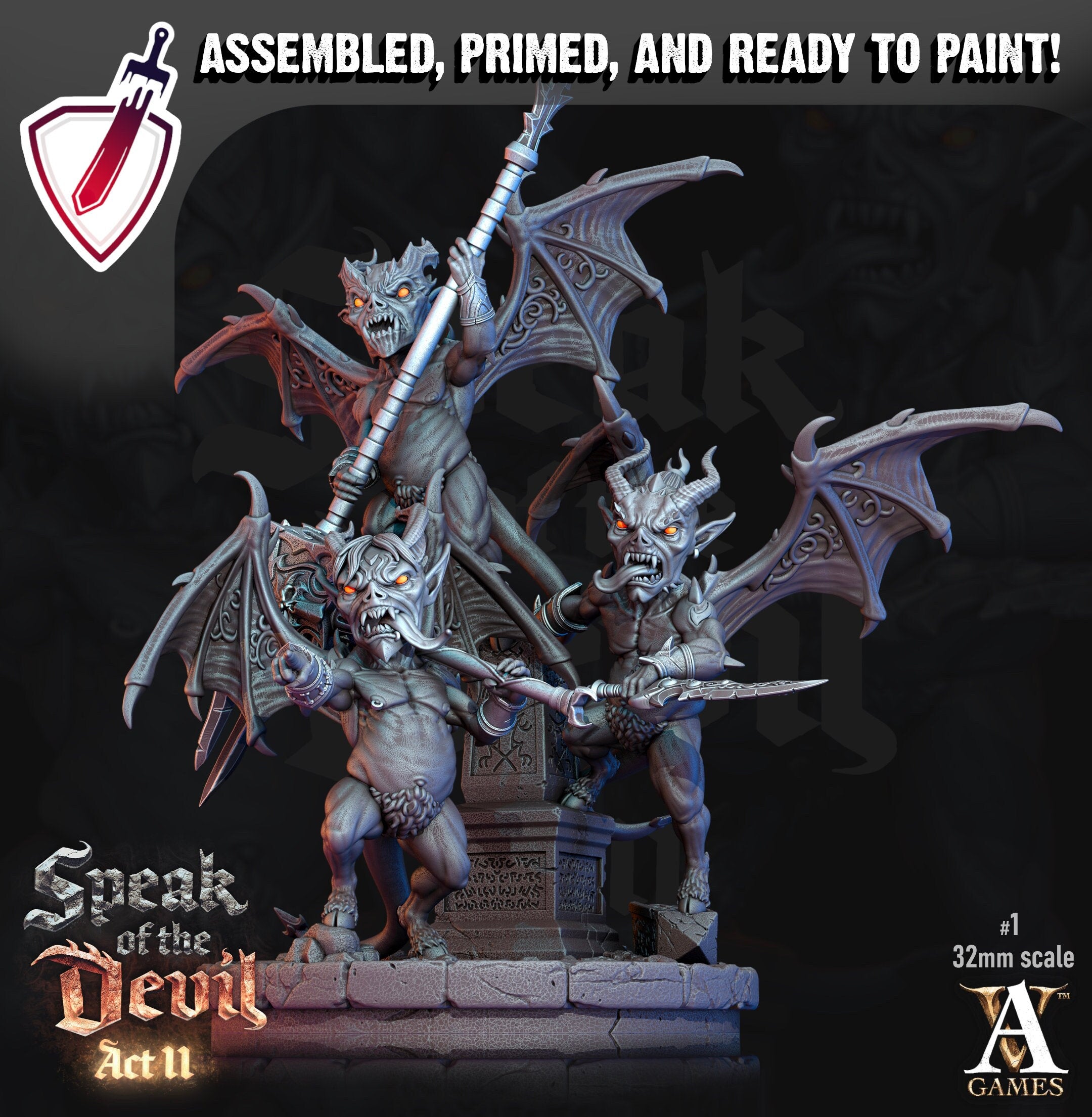Malignants | Miniatures by Archvillain Games | Resin Mini for Tabletop Gaming, D&D, Pathfinder, Painting | Assembled and Primed - Brush and Battle