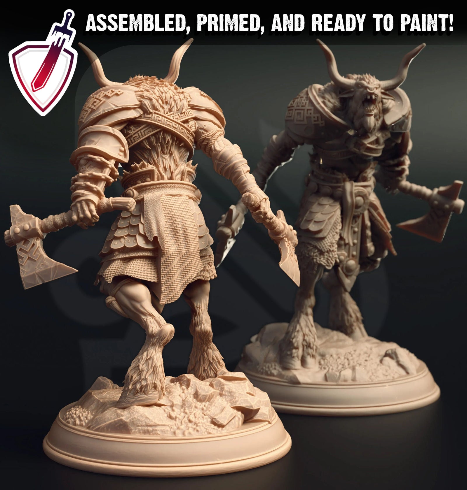 Hannes Vyrios – Noble Barbarian | Miniature by DM Stash | Great for Tabletop Gaming, D&D, Pathfinder, and Painting | Assembled and Primed - Brush and Battle