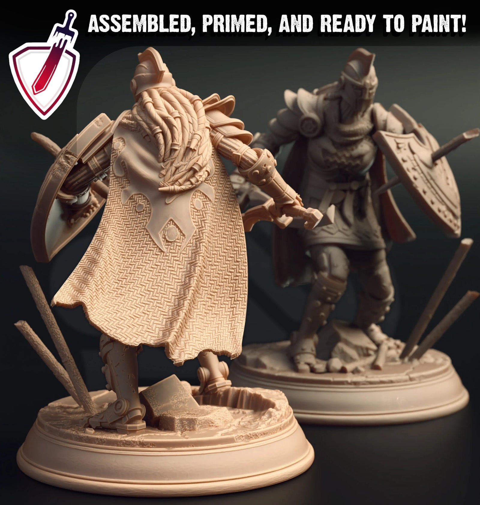 Octavia Strive - Champion of the Lost | Miniature by DM Stash | Great for Tabletop Gaming, D&D, Pathfinder, Painting | Assembled and Primed - Brush and Battle