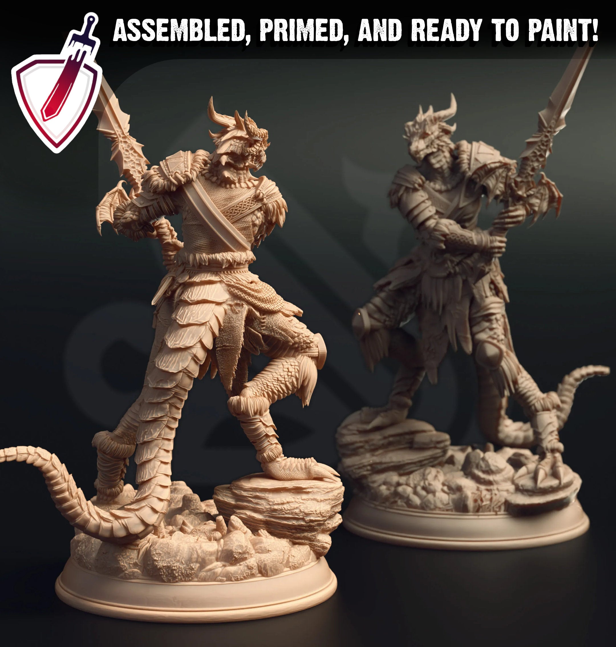 Veseria – The Raging Dragon | Miniature by DM Stash | Great for Tabletop Gaming, D&D, Pathfinder, Painting | Assembled and Primed - Brush and Battle
