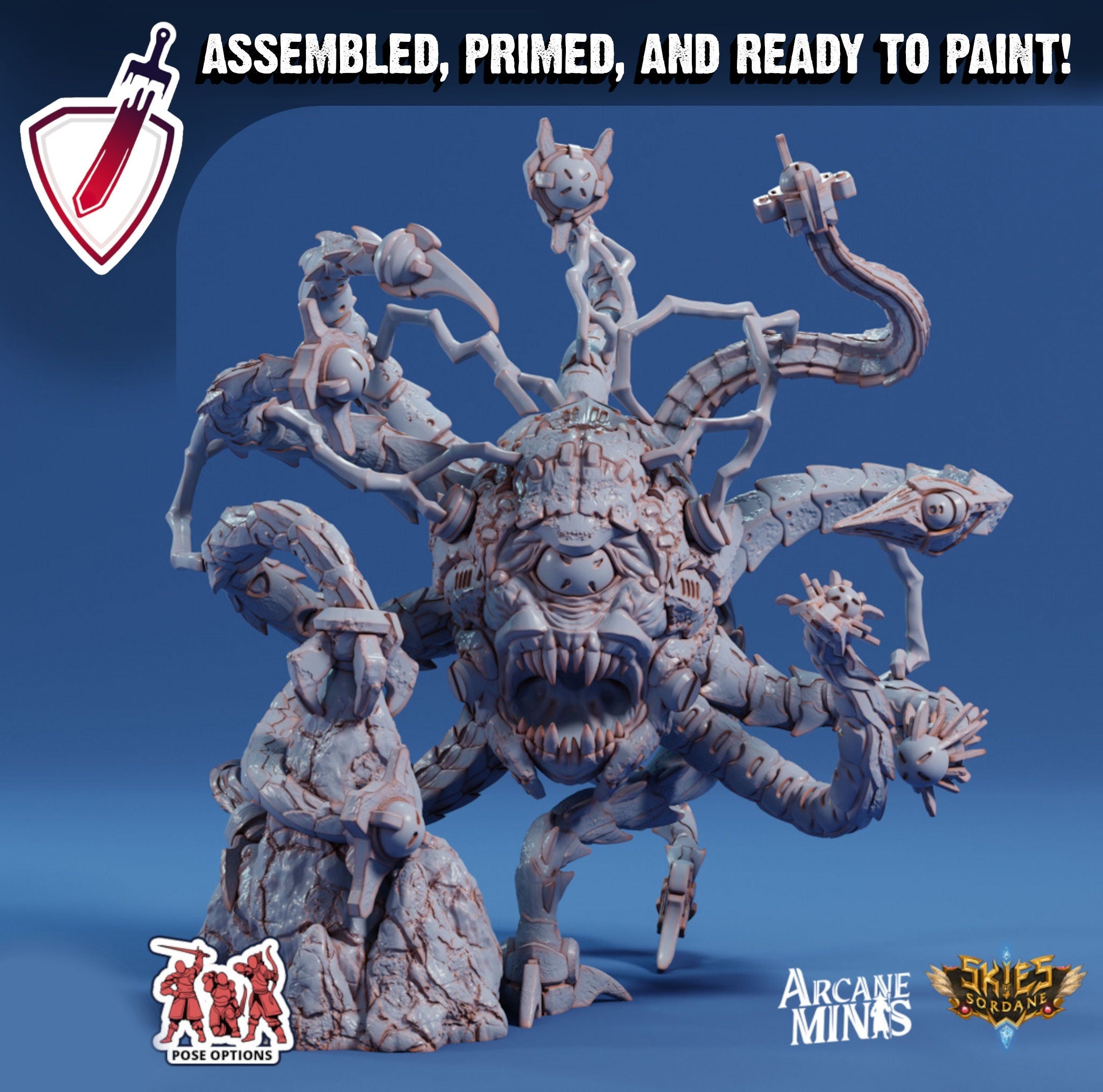 Void Witnesser | Miniatures by Arcane Minis | Great for Tabletop Gaming, D&D, Pathfinder, and Painting | Assembled and Primed - Brush and Battle