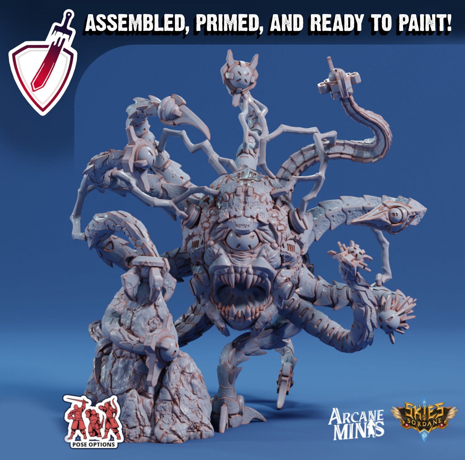 Void Witnesser | Miniatures by Arcane Minis | Great for Tabletop Gaming, D&D, Pathfinder, and Painting | Assembled and Primed - Brush and Battle