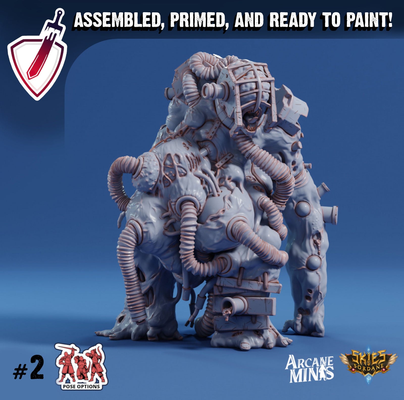 Cuthari Vat Beast | Miniatures by Arcane Minis | Great for Tabletop Gaming, D&D, Pathfinder, and Painting | Assembled and Primed - Brush and Battle