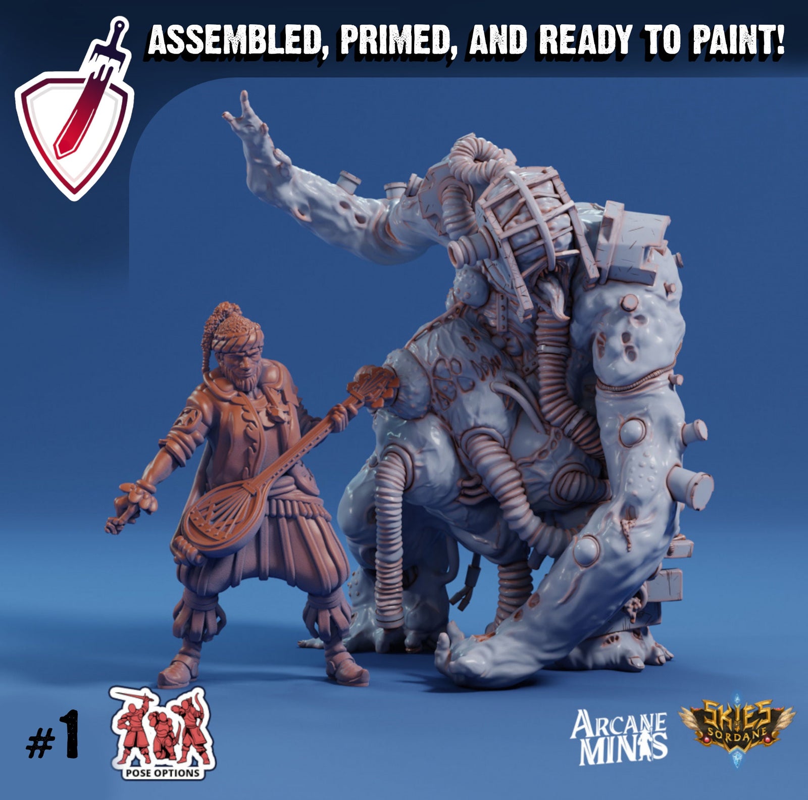 Cuthari Vat Beast | Miniatures by Arcane Minis | Great for Tabletop Gaming, D&D, Pathfinder, and Painting | Assembled and Primed - Brush and Battle