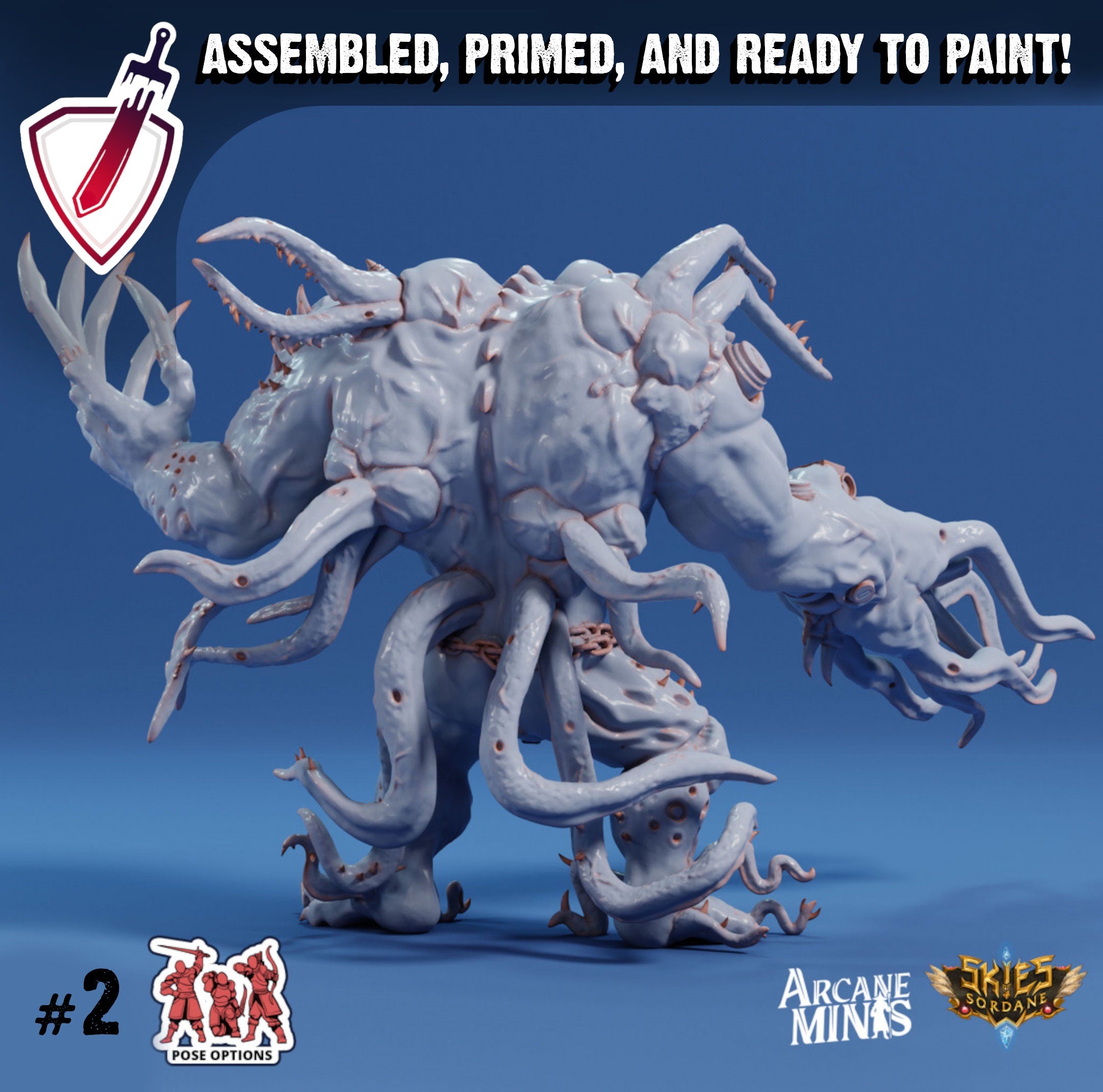 Cuthari Brute | Miniatures by Arcane Minis | Great for Tabletop Gaming, D&D, Pathfinder, and Painting | Assembled and Primed - Brush and Battle