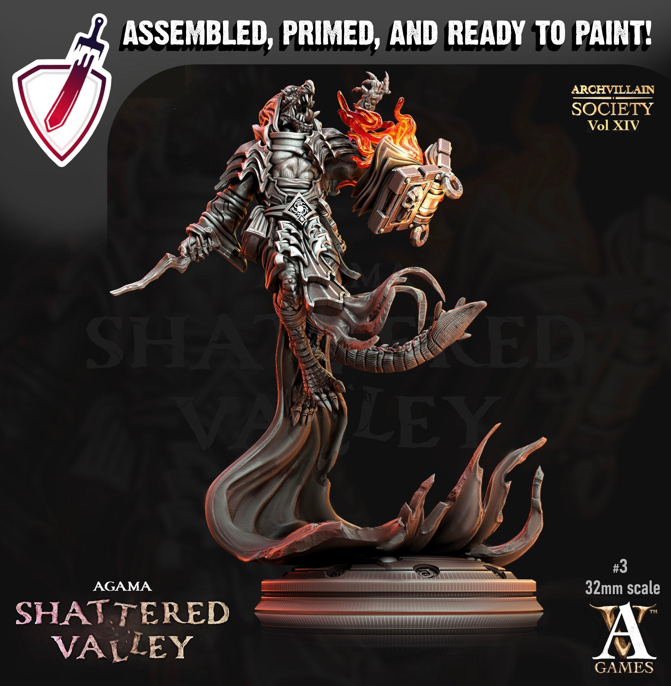 Heroes Vol. XIV | Miniatures by Archvillain Games | Resin mini for tabletop gaming, D&D, Pathfinder, painting | Assembled and Primed - Brush and Battle
