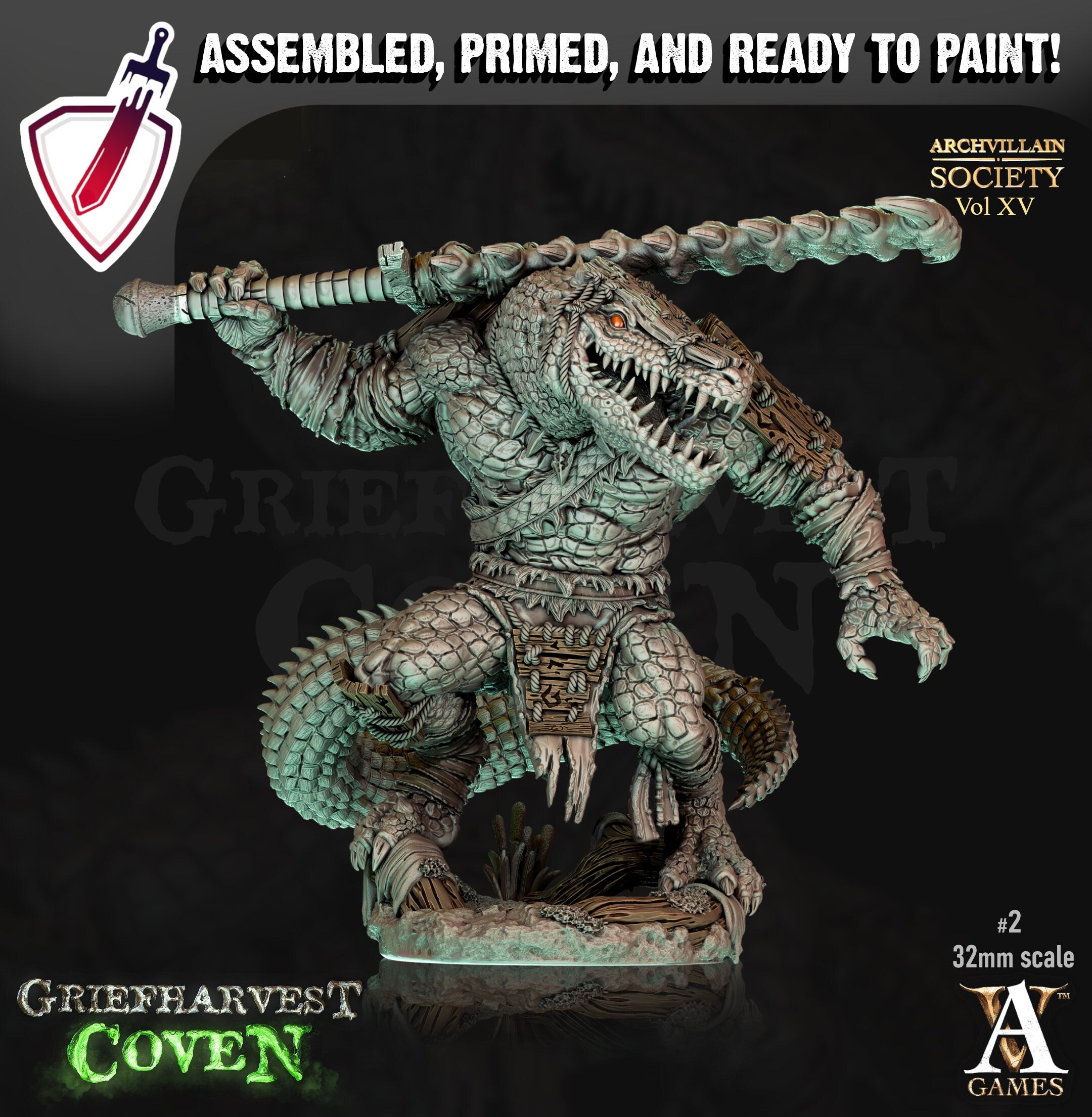 Heroes Vol. XV | Miniatures by Archvillain Games | Resin mini for tabletop gaming, D&D, Pathfinder, painting | Assembled and Primed - Brush and Battle