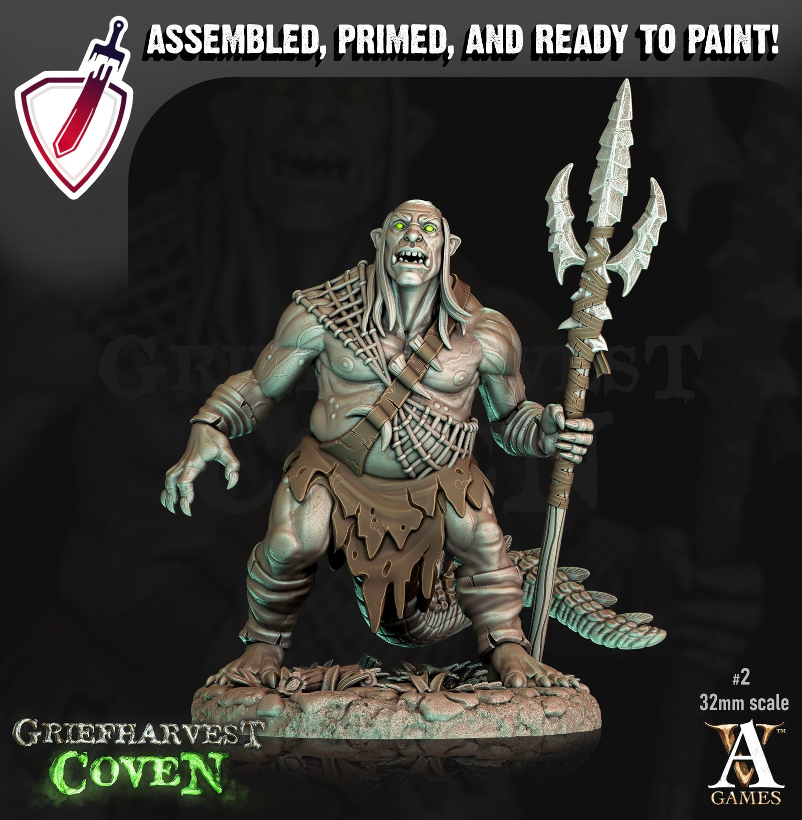 Defiled Hagservants | Miniatures by Archvillain Games | Resin Mini for Tabletop Gaming, D&D, Pathfinder, Painting | Assembled and Primed - Brush and Battle