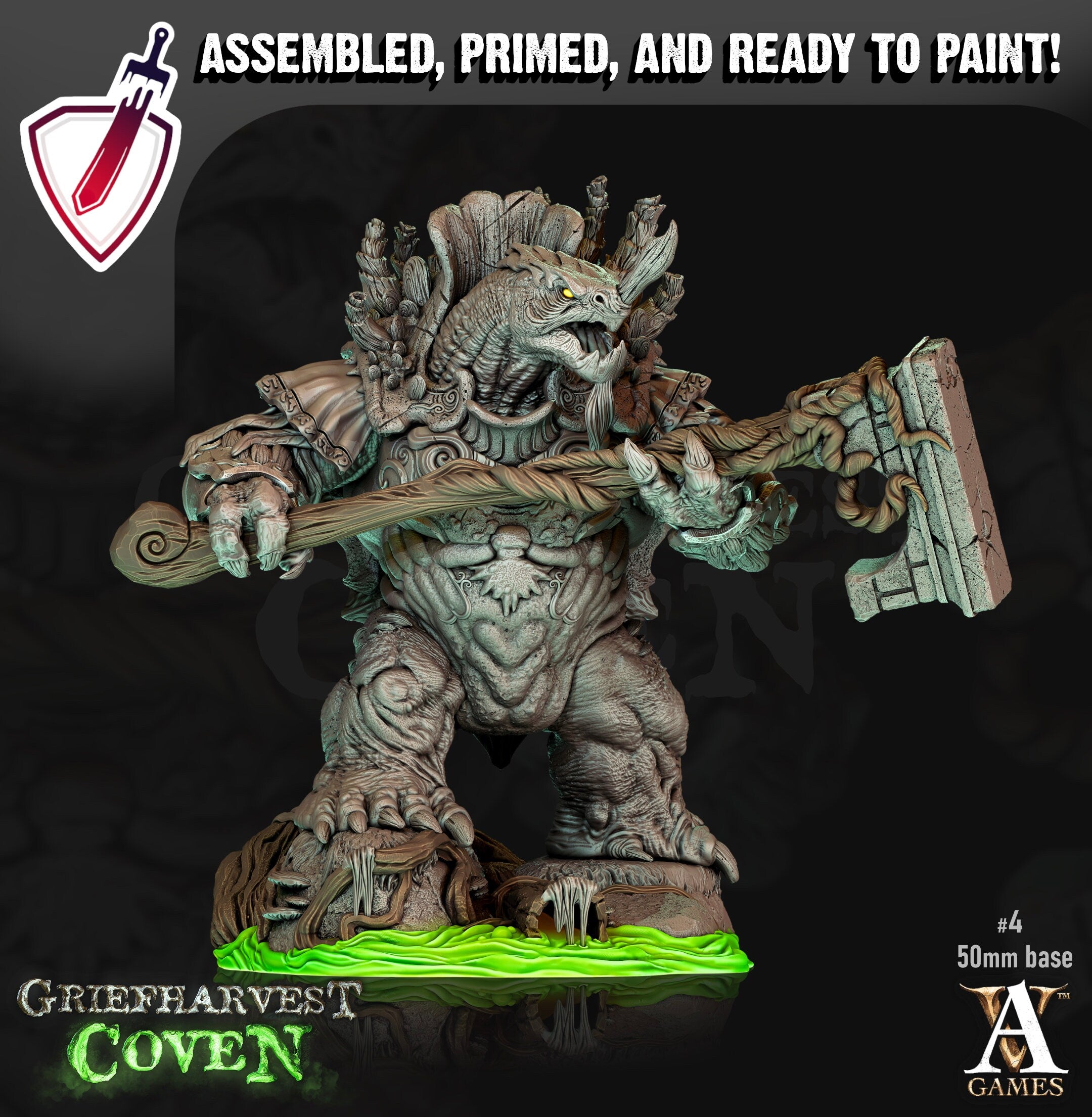 Rukabak | Miniatures by Archvillain Games | Resin Mini for Tabletop Gaming, D&D, Pathfinder, Painting | Assembled and Primed - Brush and Battle