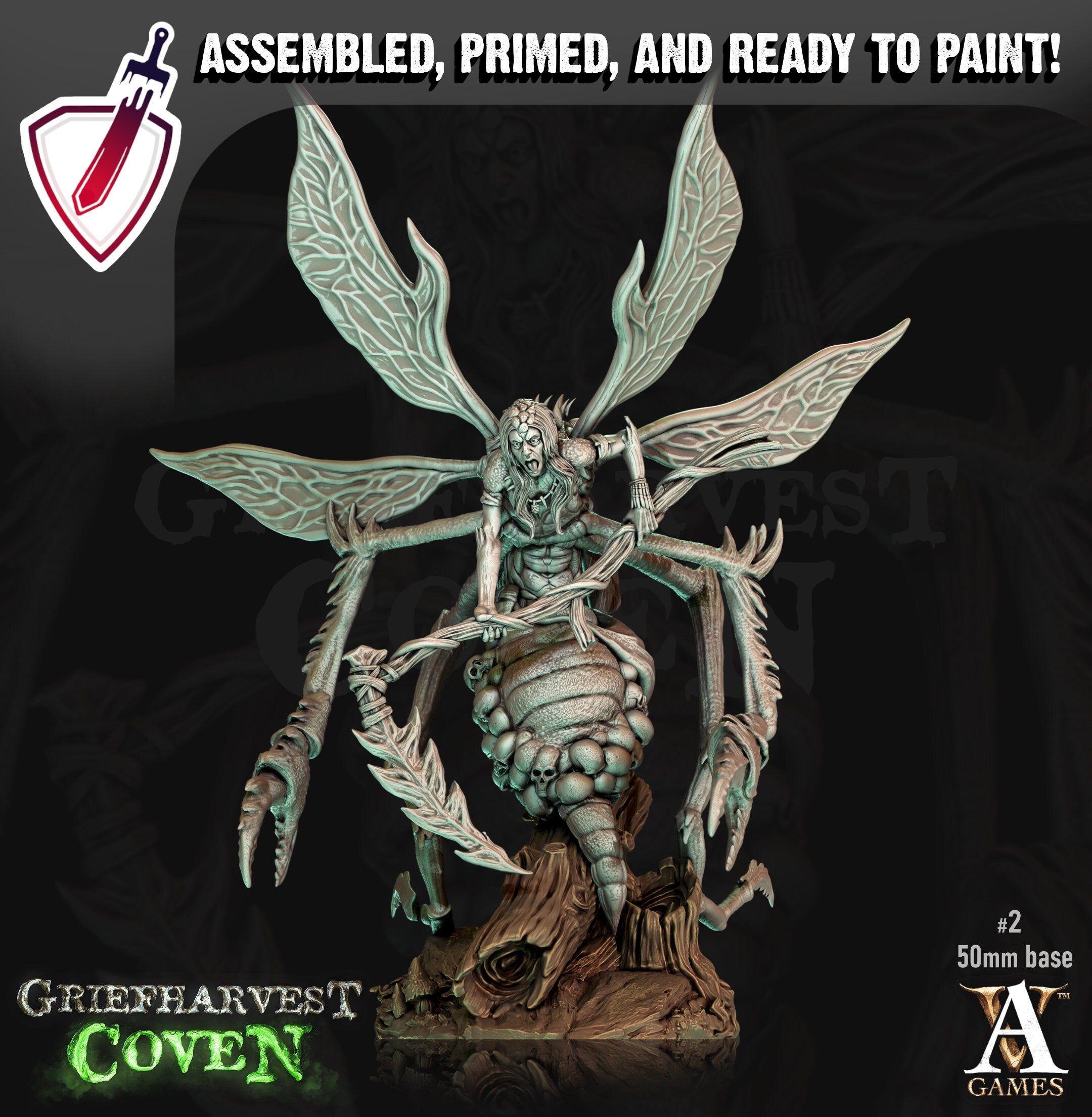 Wailwasps | Miniatures by Archvillain Games | Resin Mini for Tabletop Gaming, D&D, Pathfinder, Painting | Assembled and Primed - Brush and Battle