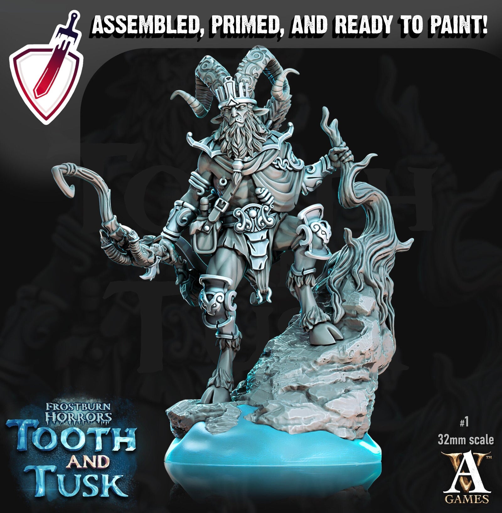 Ovis | Miniatures by Archvillain Games | Resin Mini for Tabletop Gaming, D&D, Pathfinder, Painting | Assembled and Primed - Brush and Battle