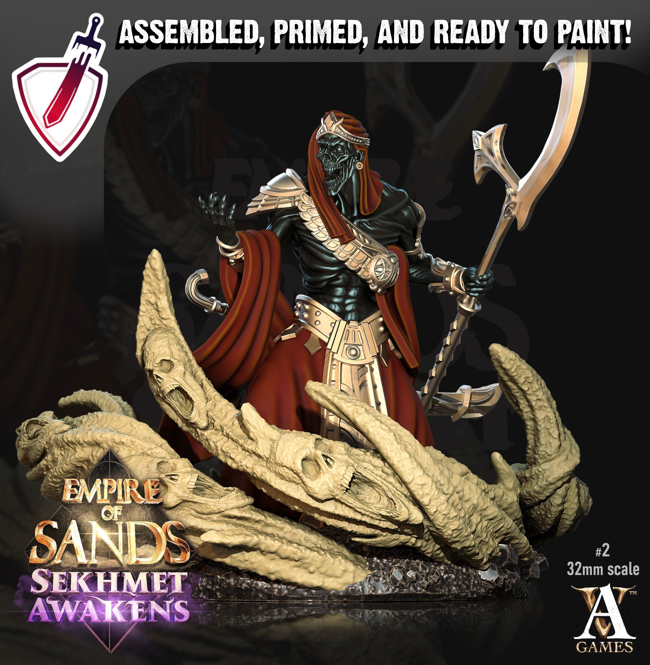 Salahari Riders | Miniatures by Archvillain Games | Resin mini for tabletop gaming, D&D, Pathfinder, and painting | Assembled and Primed - Brush and Battle