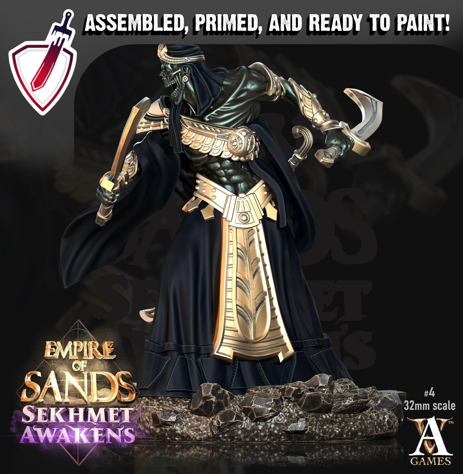 Salahari Riders | Miniatures by Archvillain Games | Resin mini for tabletop gaming, D&D, Pathfinder, and painting | Assembled and Primed - Brush and Battle