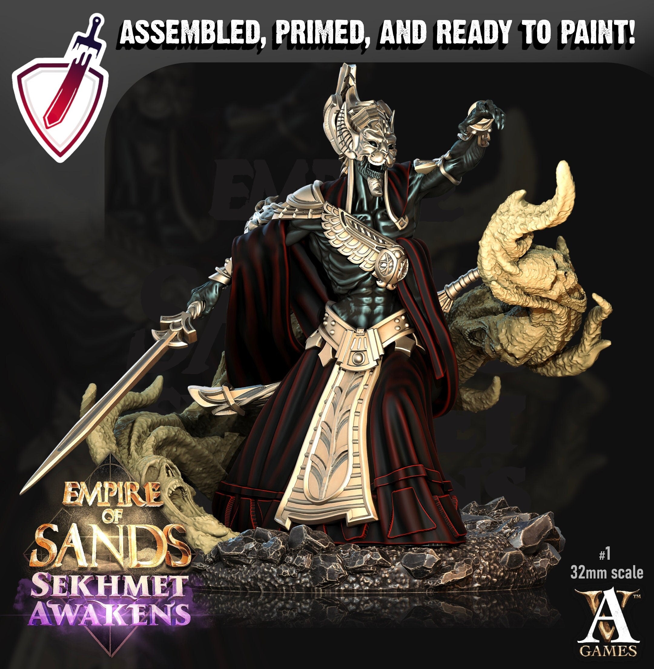 Salahari Riders | Miniatures by Archvillain Games | Resin mini for tabletop gaming, D&D, Pathfinder, and painting | Assembled and Primed - Brush and Battle