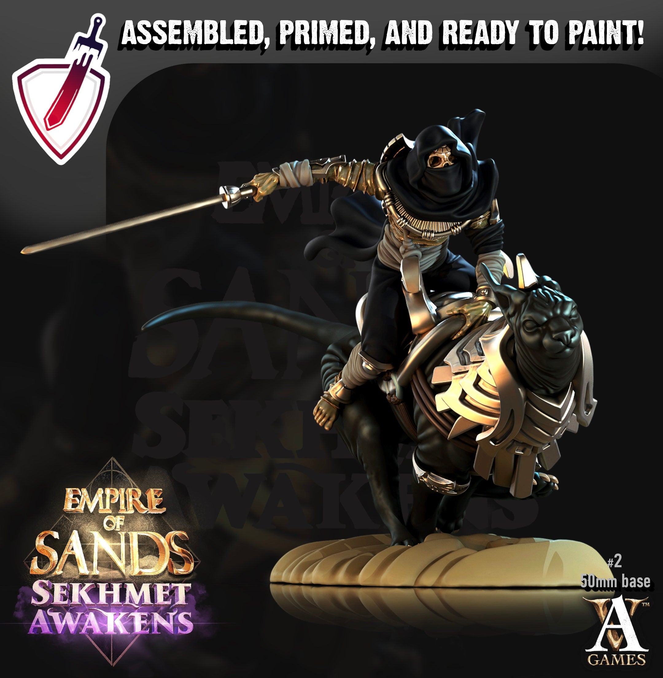 Salahari Sandriders | Miniatures by Archvillain Games | Mini for tabletop gaming, D&D, Pathfinder, and painting | Assembled and Primed - Brush and Battle