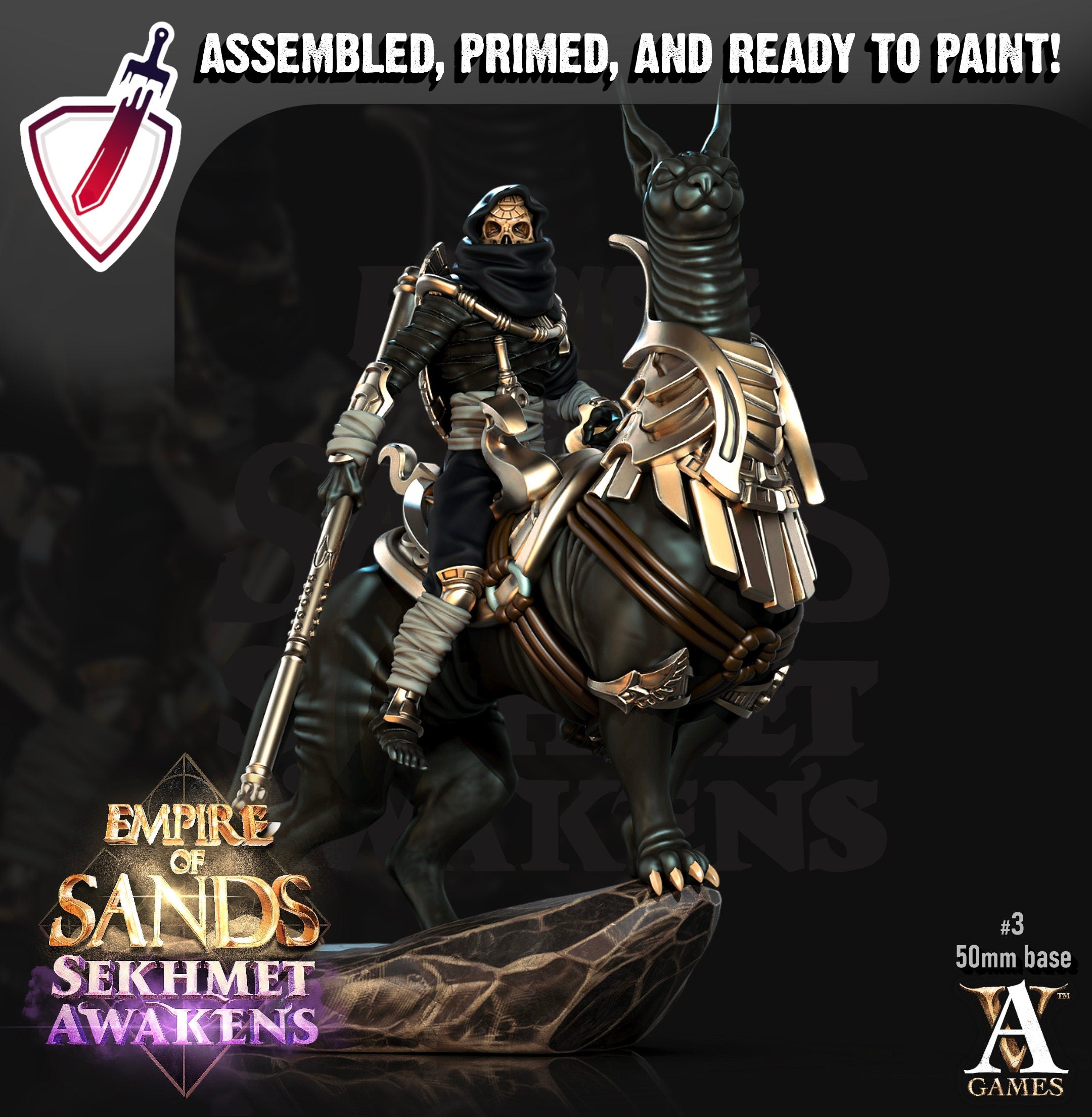 Salahari Sandriders | Miniatures by Archvillain Games | Mini for tabletop gaming, D&D, Pathfinder, and painting | Assembled and Primed - Brush and Battle