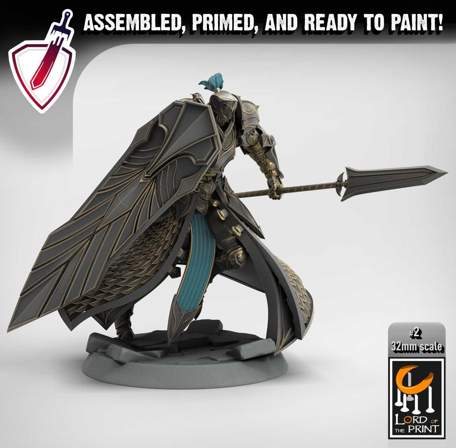 Elf Praetorians Pt.2 | Miniatures by Lord of the Print | Mini for tabletop gaming, D&D, Pathfinder, and painting | Assembled and Primed - Brush and Battle