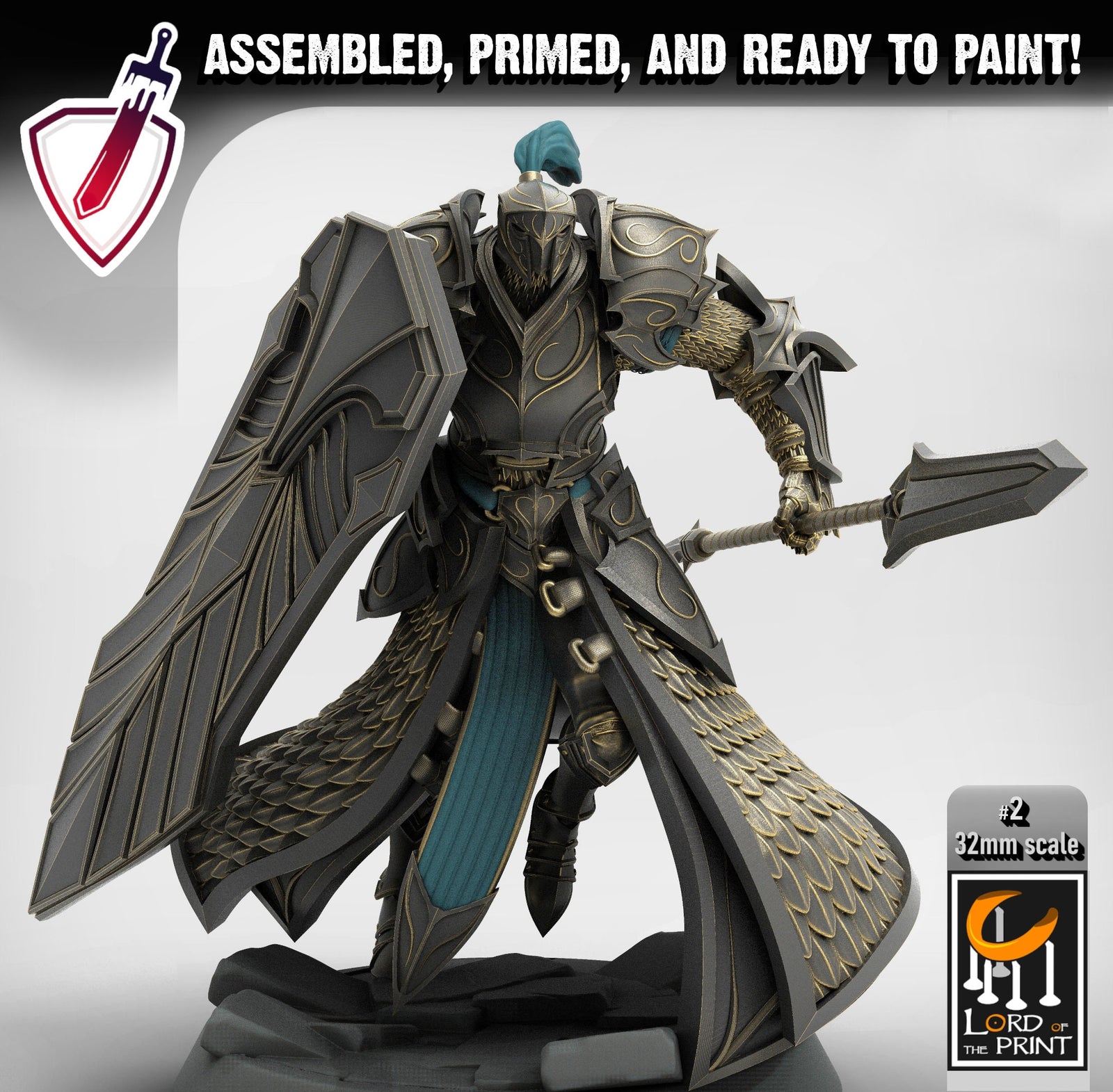 Elf Praetorians Pt.2 | Miniatures by Lord of the Print | Mini for tabletop gaming, D&D, Pathfinder, and painting | Assembled and Primed - Brush and Battle