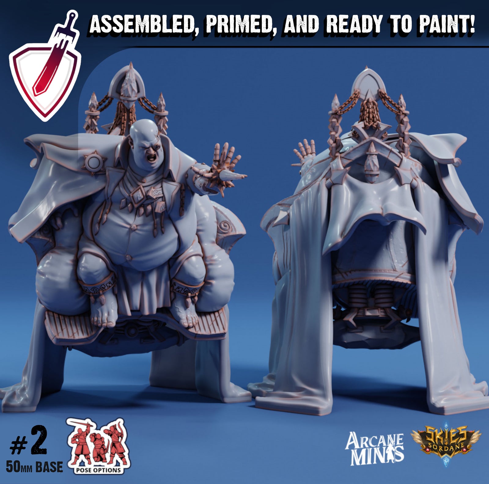 Shard Baron | Miniatures by Arcane Minis | Great for Tabletop Gaming, D&D, Pathfinder, and Painting | Assembled and Primed - Brush and Battle