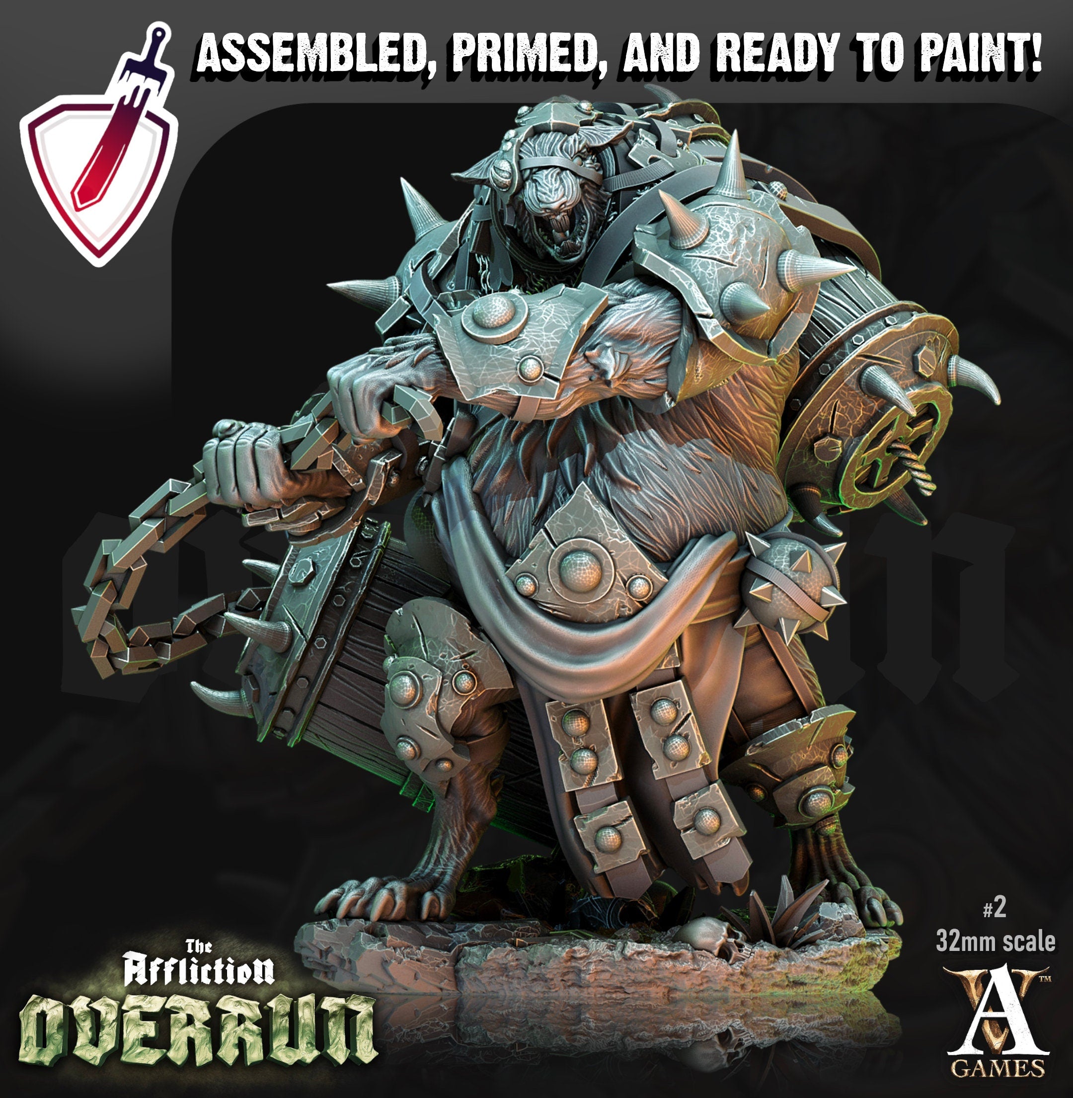 Rat Saboteurs | Miniatures by Archvillain Games | Resin Mini for Tabletop Gaming, D&D, Pathfinder, Painting | Assembled and Primed - Brush and Battle