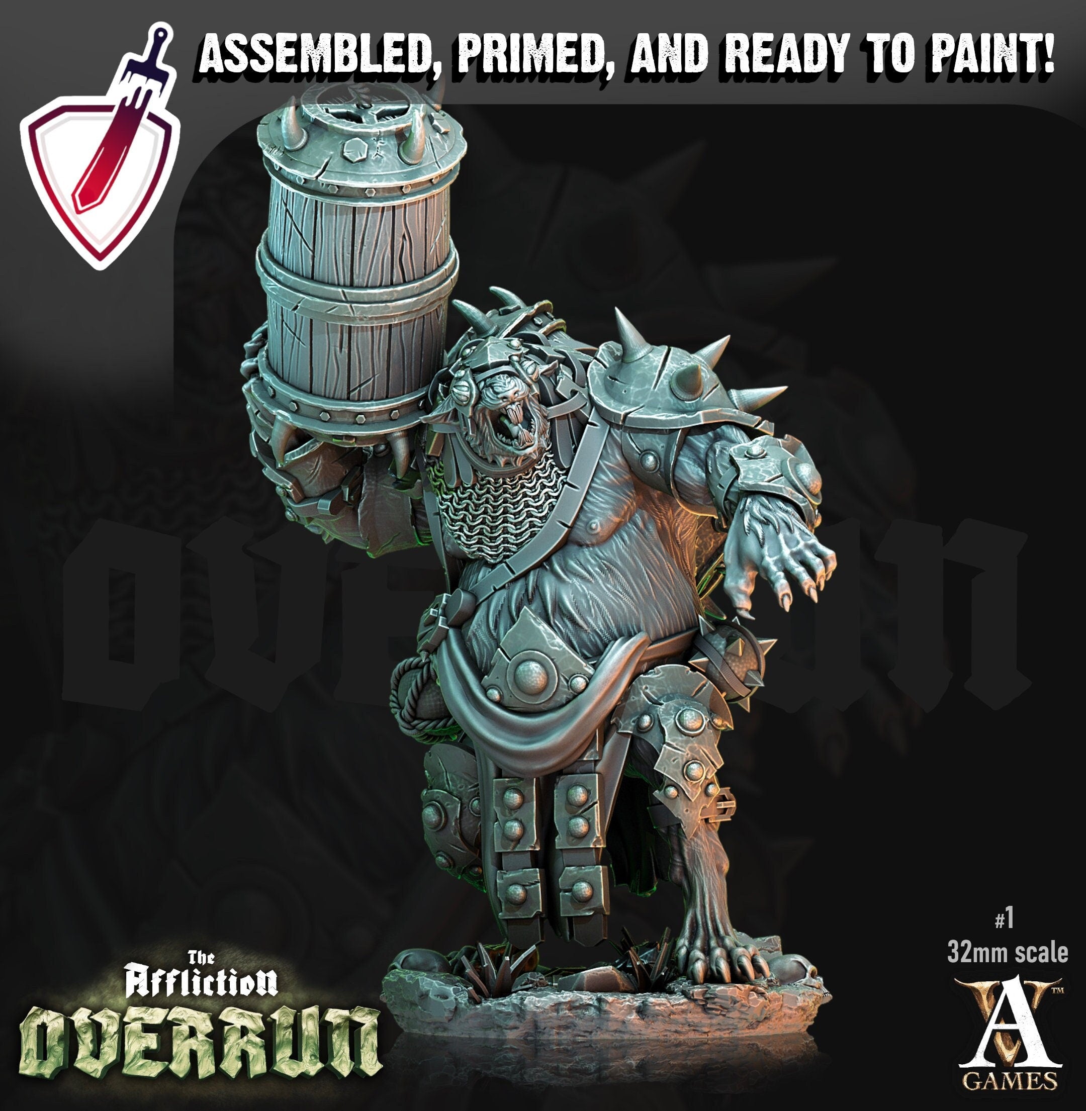 Rat Saboteurs | Miniatures by Archvillain Games | Resin Mini for Tabletop Gaming, D&D, Pathfinder, Painting | Assembled and Primed - Brush and Battle