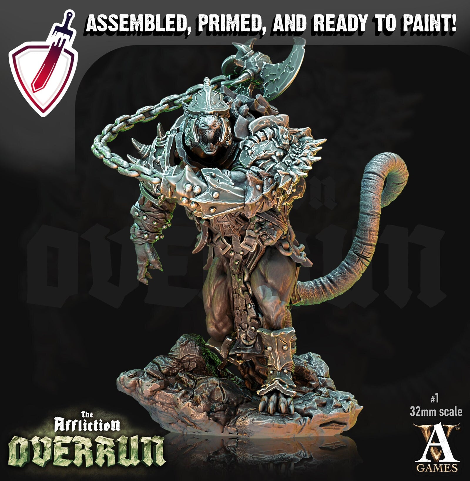 Rat Warmongers | Miniatures by Archvillain Games | Resin Mini for Tabletop Gaming, D&D, Pathfinder, Painting | Assembled and Primed - Brush and Battle