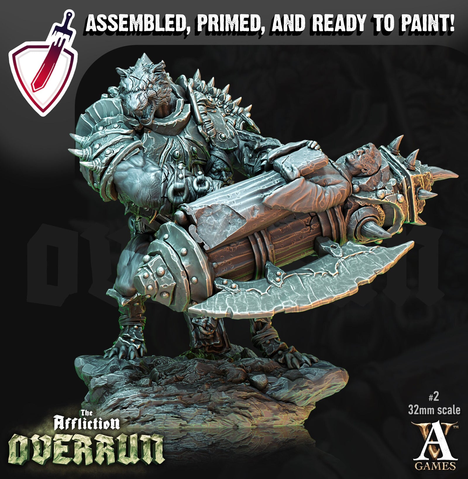 Rat Warmongers | Miniatures by Archvillain Games | Resin Mini for Tabletop Gaming, D&D, Pathfinder, Painting | Assembled and Primed - Brush and Battle