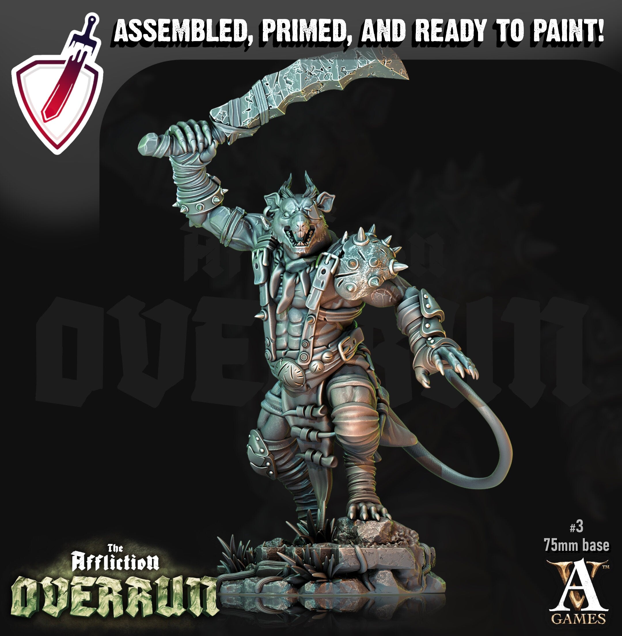 Rat Reavers | Miniatures by Archvillain Games | Resin Mini for Tabletop Gaming, D&D, Pathfinder, Painting | Assembled and Primed - Brush and Battle