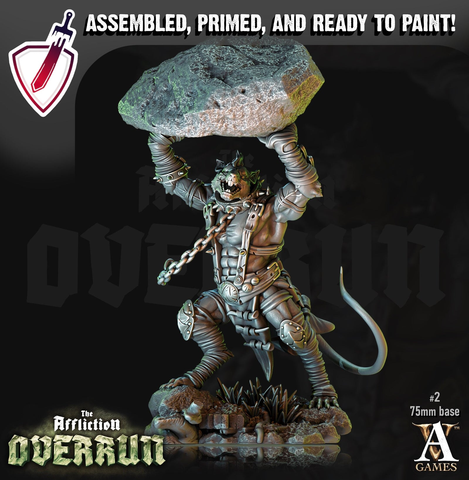 Rat Reavers | Miniatures by Archvillain Games | Resin Mini for Tabletop Gaming, D&D, Pathfinder, Painting | Assembled and Primed - Brush and Battle