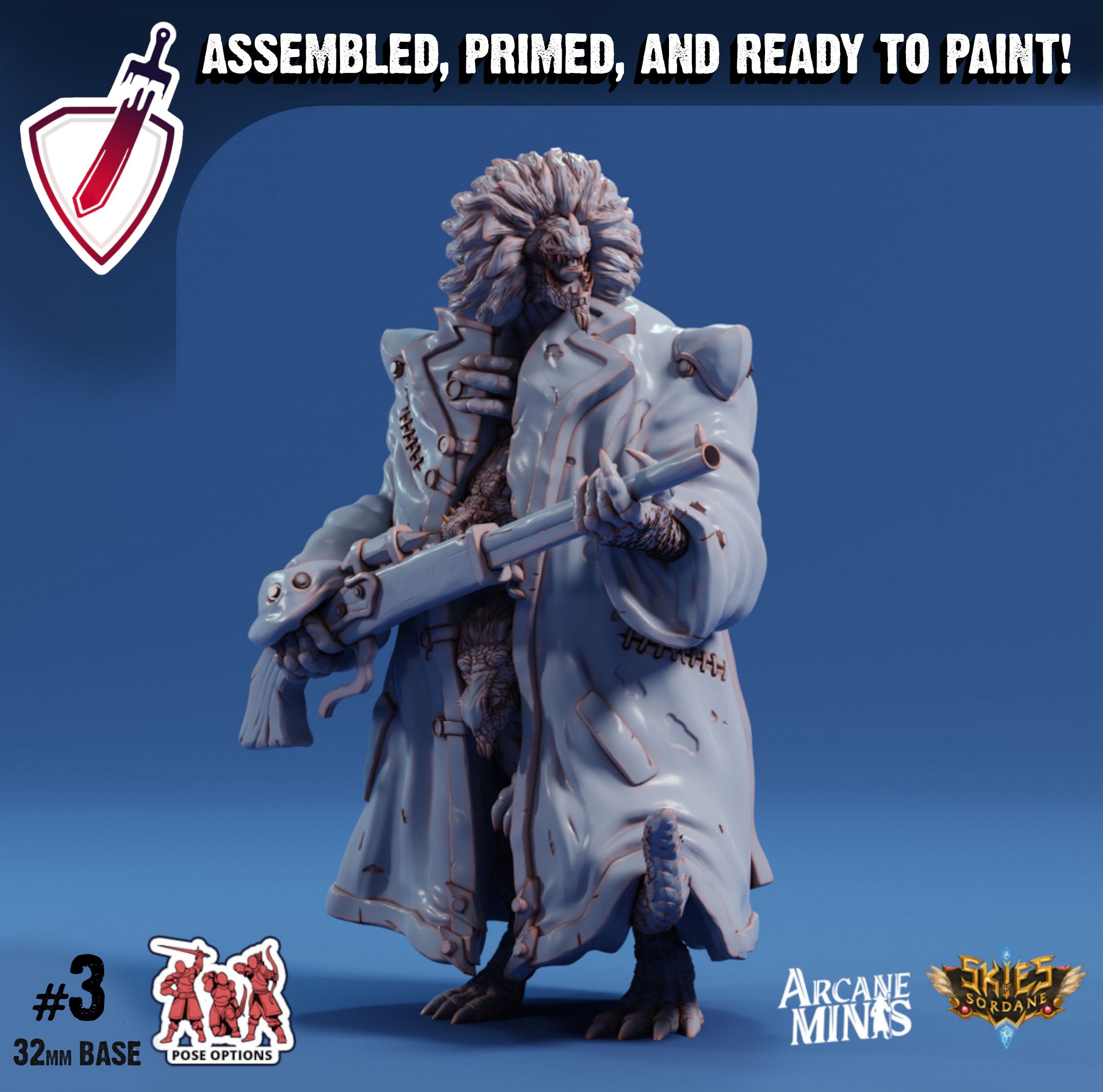 Drekon Infiltrators | Miniatures by Arcane Minis | Great for Tabletop Gaming, D&D, Pathfinder, and Painting | Assembled and Primed - Brush and Battle